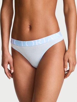 Exploded Logo Cotton Thong Panty