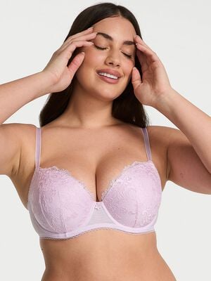 Vintage Blossom Embroidery Lightly Lined Demi Bra
