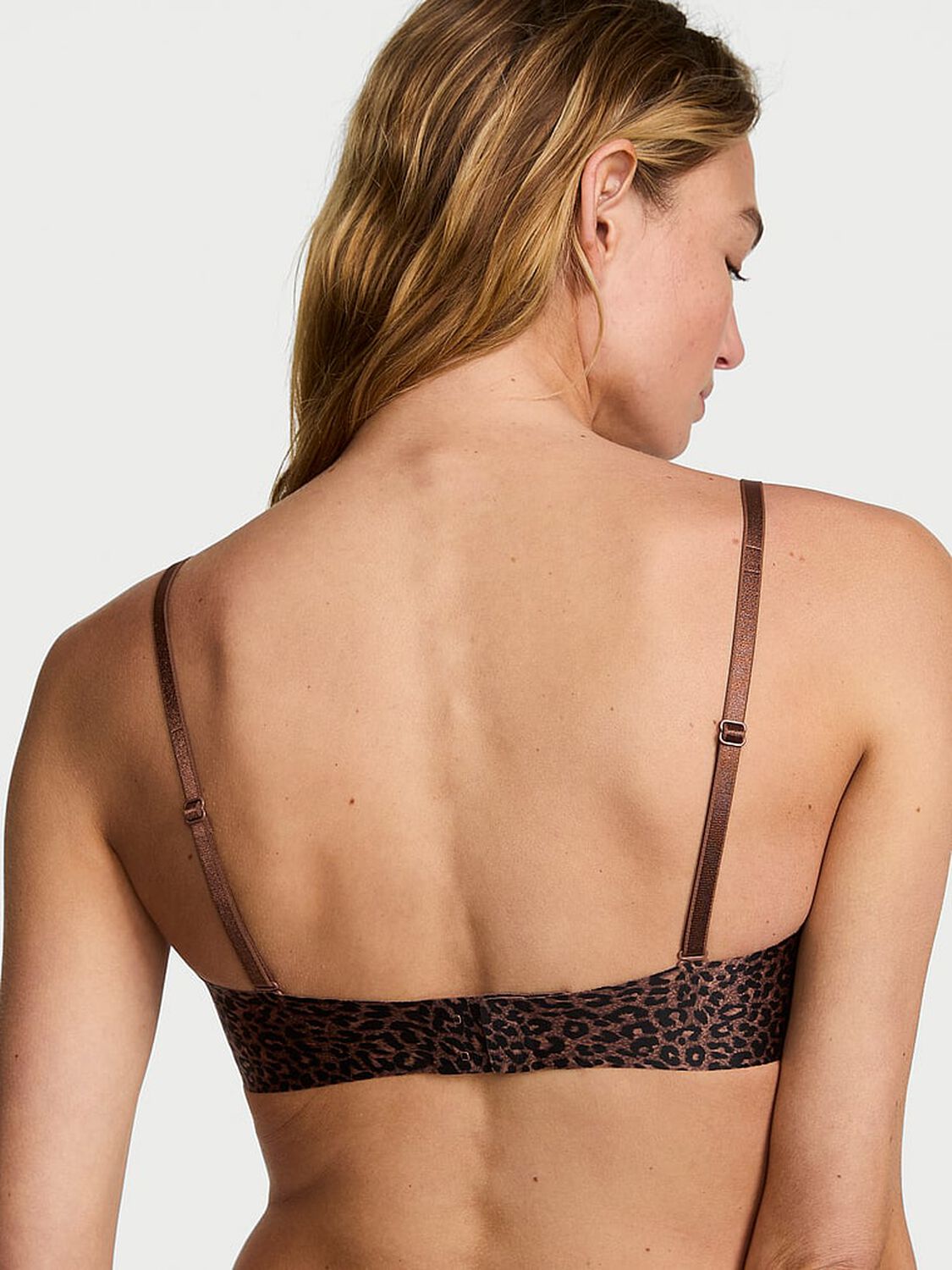 vs Victoria's Secret Bare Uplift Strapless Bra Ganache Leopard 2 of 4 