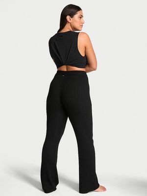 Luxe Ribbed Knit Flare Pants