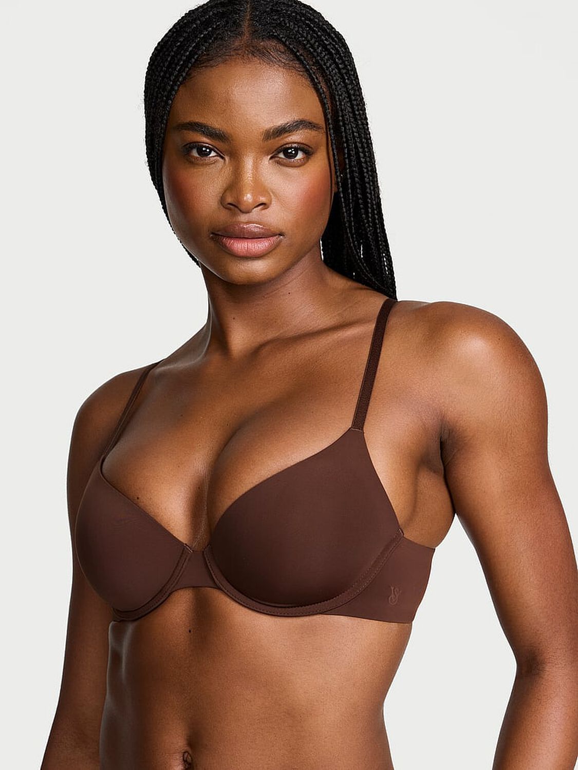 vs The T-Shirt Smooth Lightly Lined Demi Bra Ganache 1 of 4 