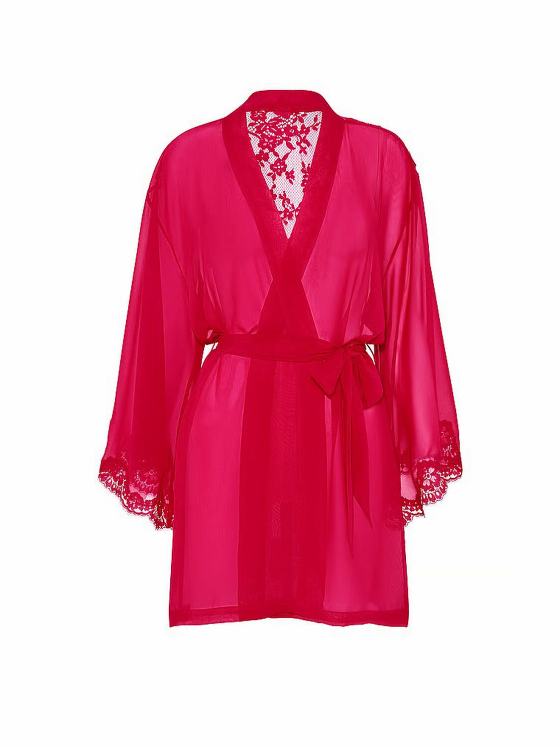 vs Dream Angels Chiffon & Lace Short Robe 3 of 3 
