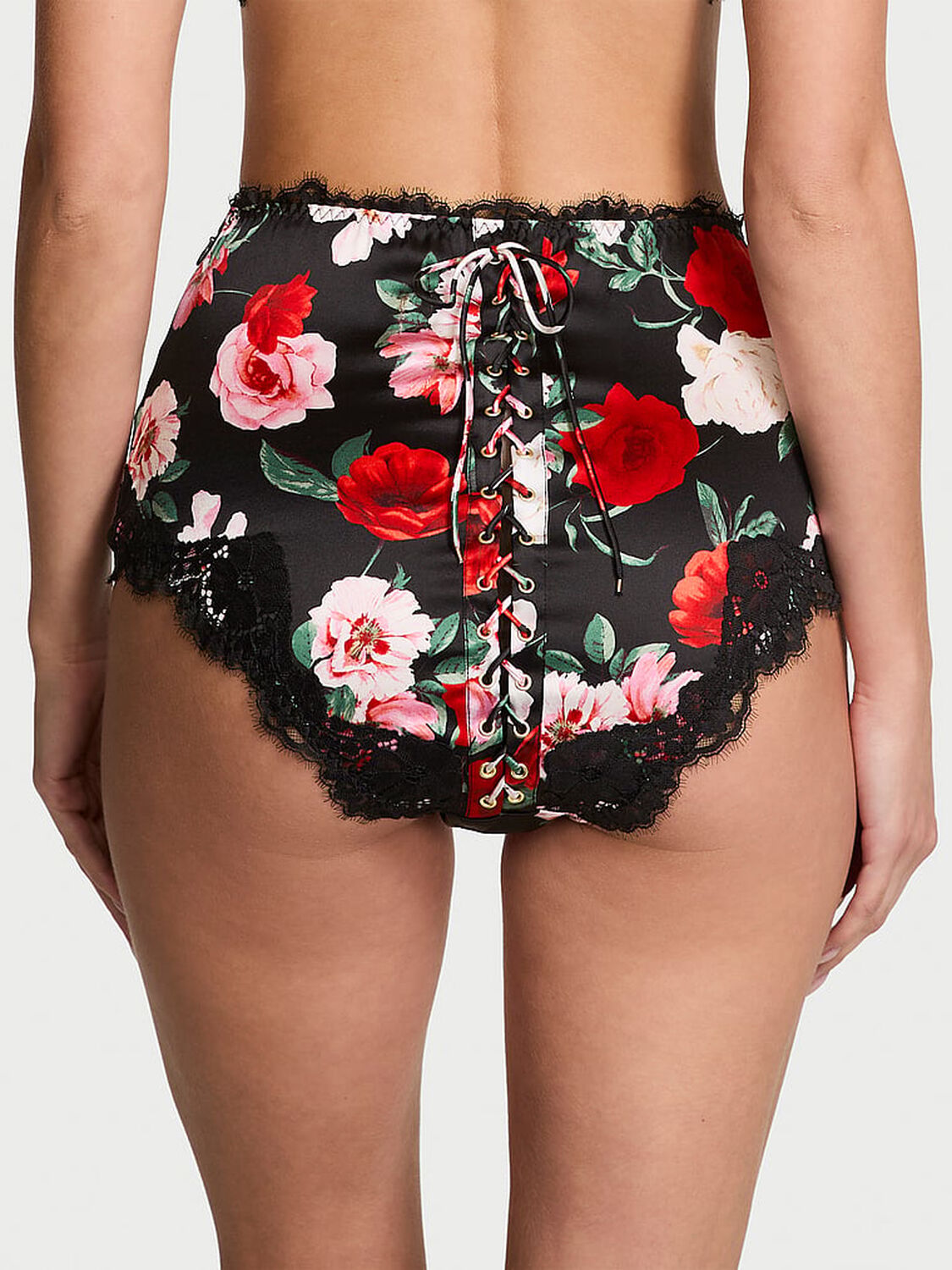 vs Very Sexy Atelier Victoria's Secret Satin Lace-Trim High-Waist Brief Panty 2 of 4 