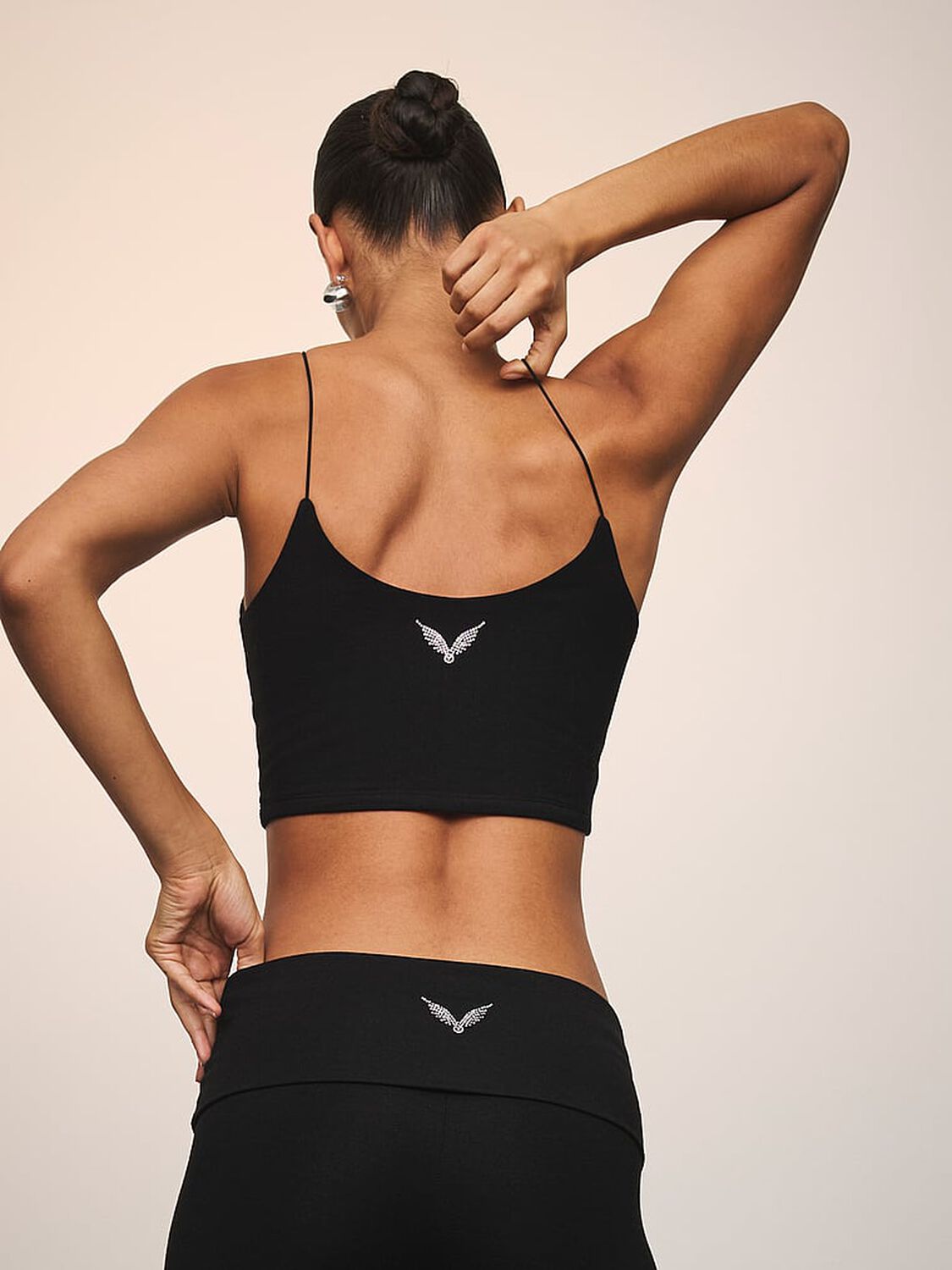 vs Angel Essentials Cotton Tank Top Pure Black 3 of 3 