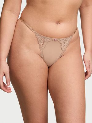 Lace-Trim Adjustable V-String Panty