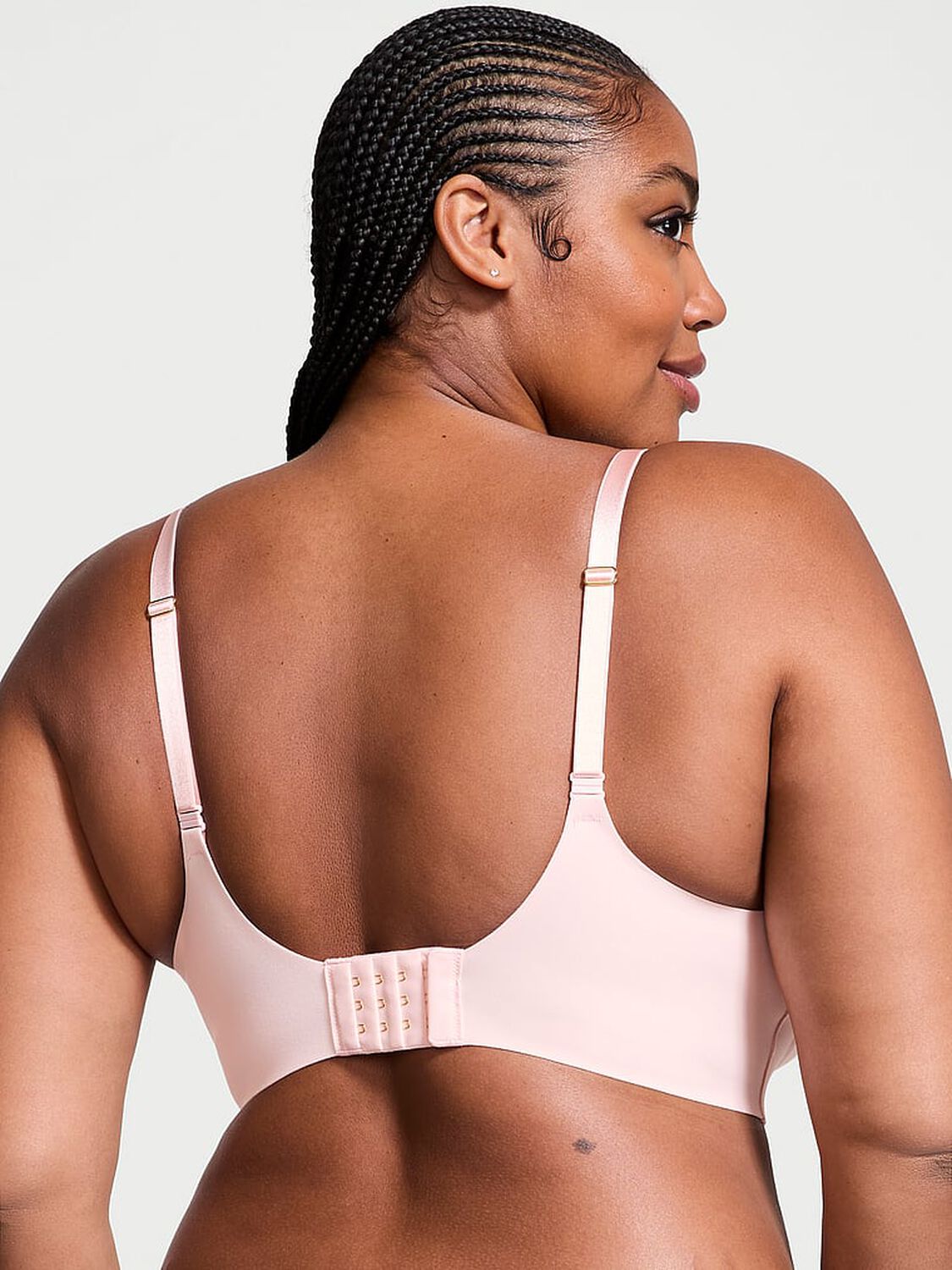 vs Dream Angels Smooth Wireless Push-Up Plunge Bra Purest Pink 2 of 4 