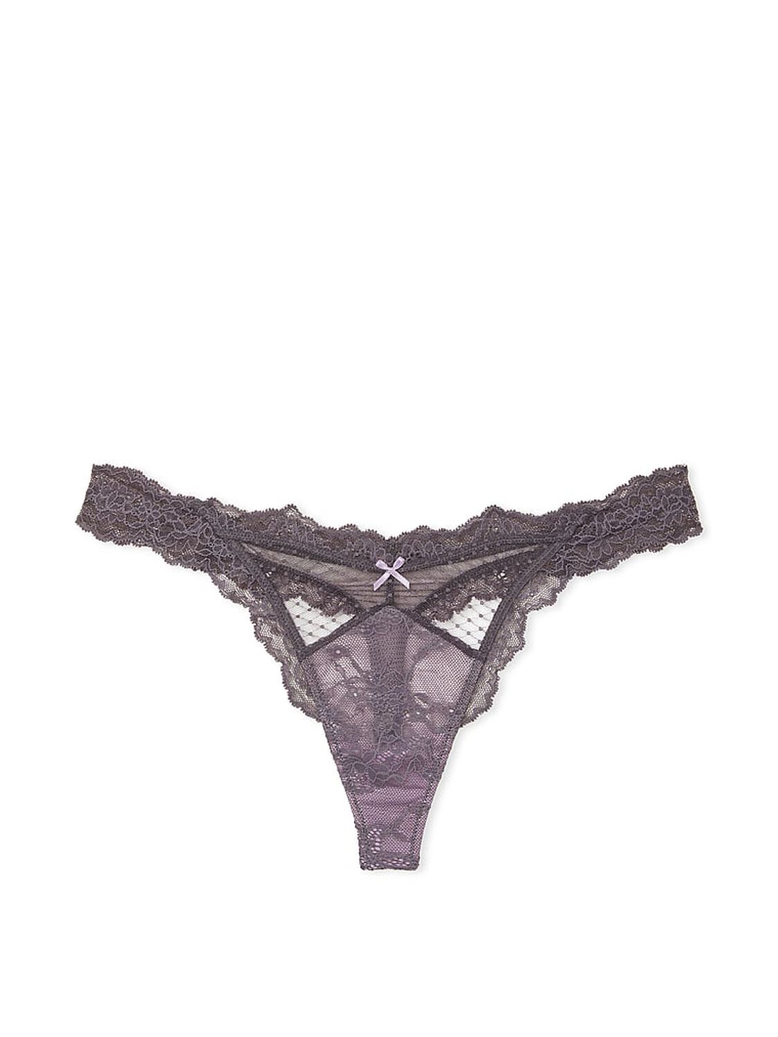 vs Dream Angels Lace & Mesh Thong Panty 3 of 4 