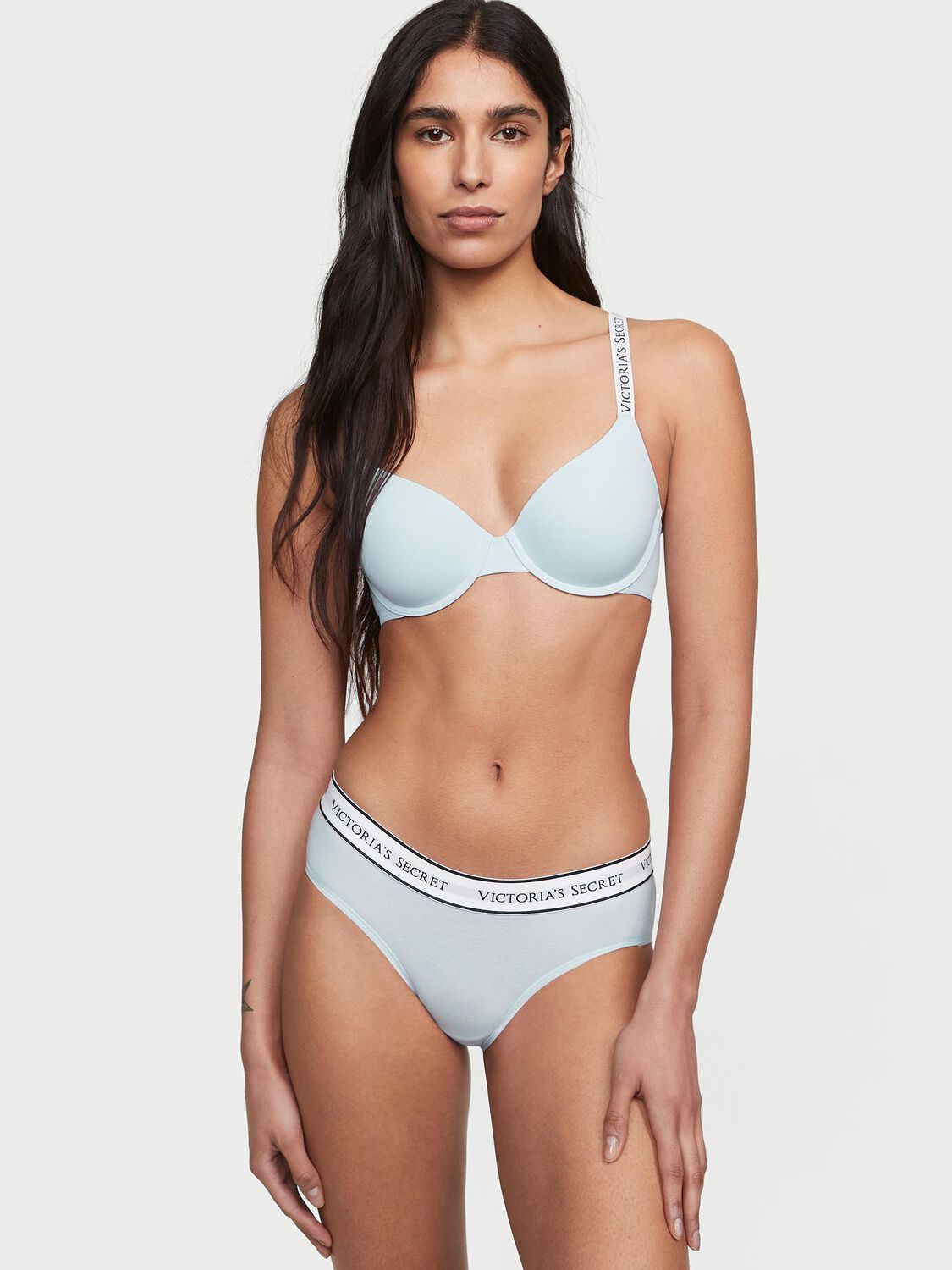 vs Cotton Logo Cotton Hiphugger Panty Ballad Blue 1 of 3 