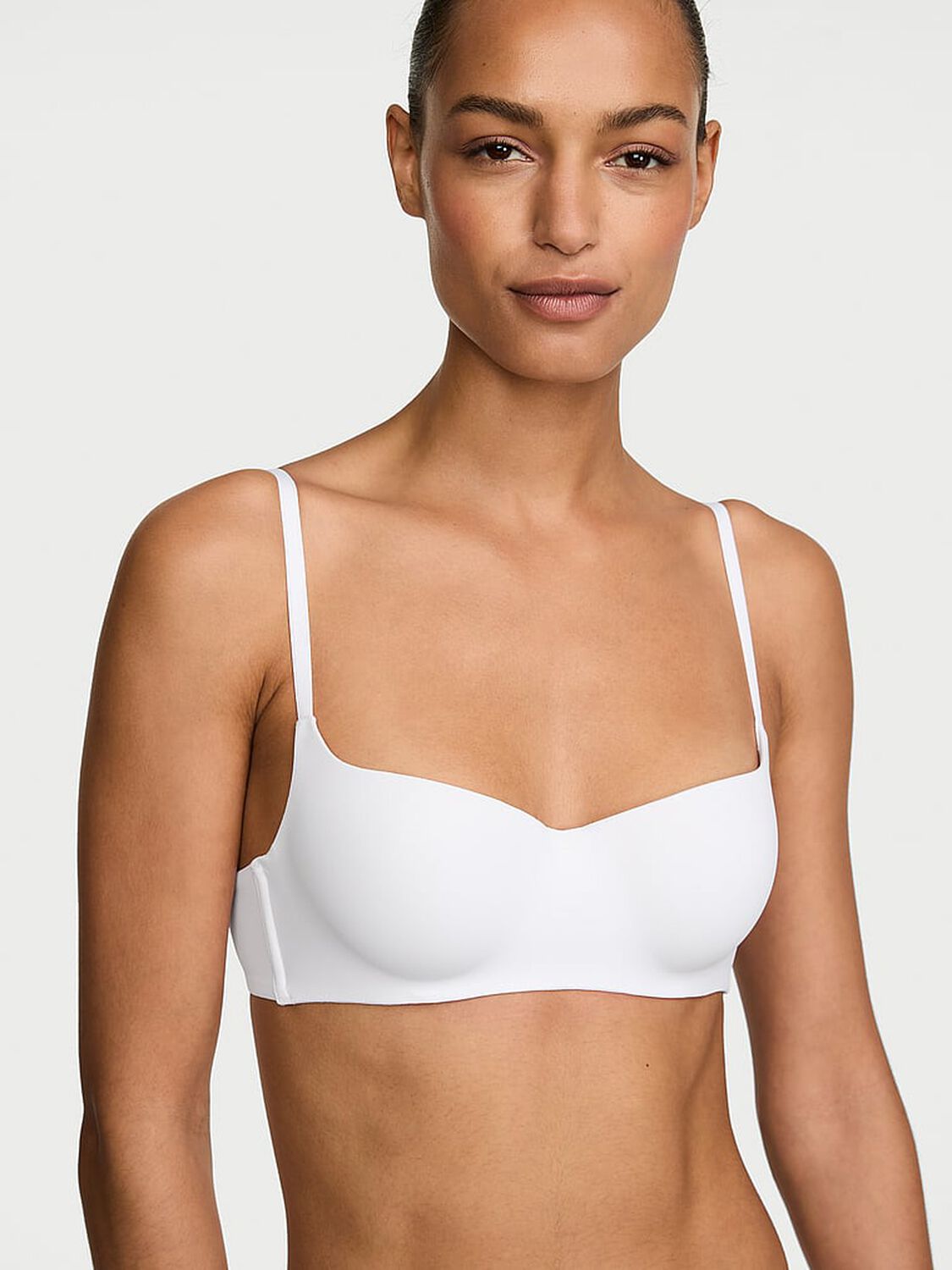vs The T-Shirt Smooth Lightly Lined Balconette Bra Vs White 1 of 3 