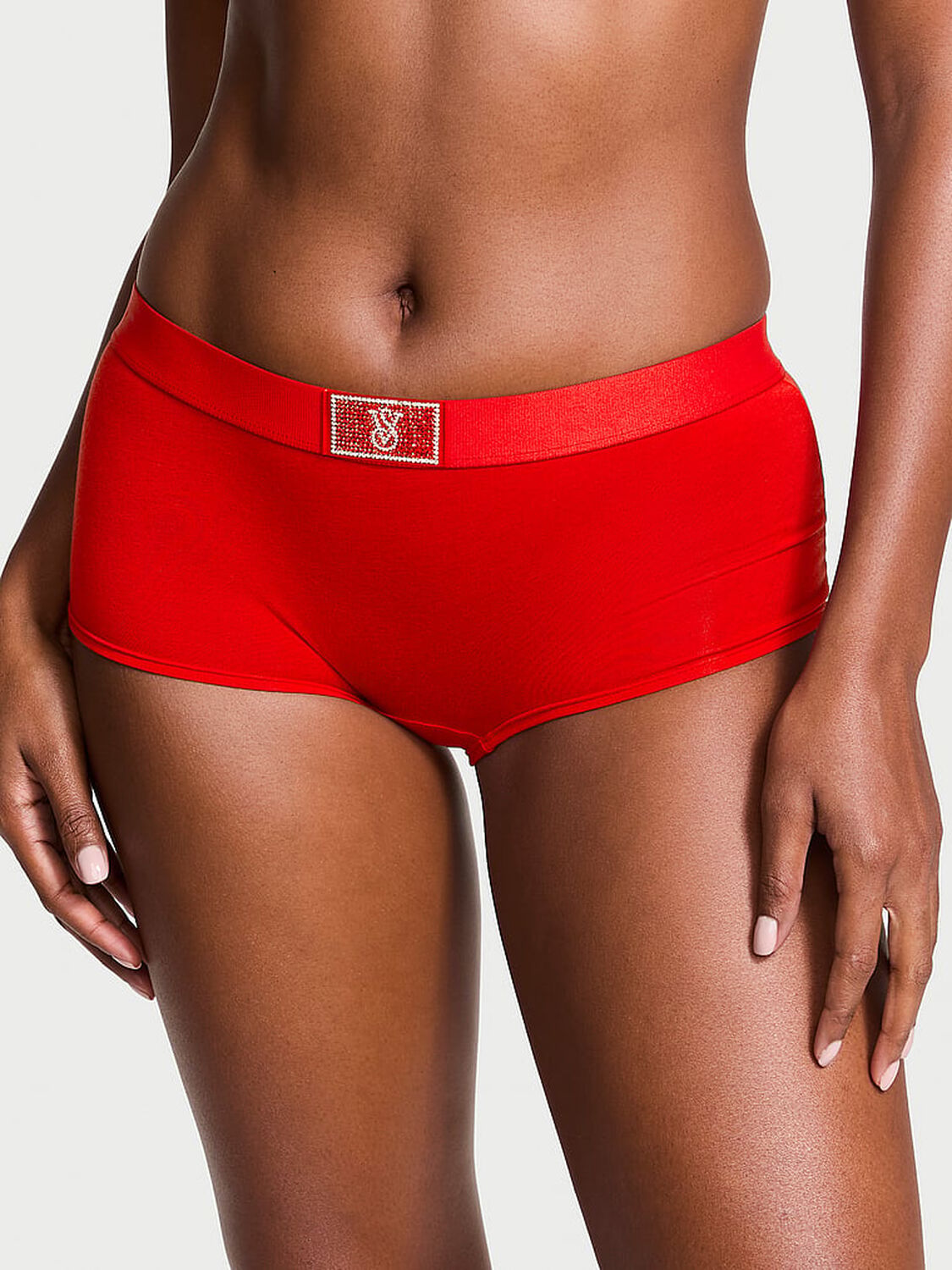 vs Cotton Logo Cotton Shine Patch Shortie Panty 1 of 4 