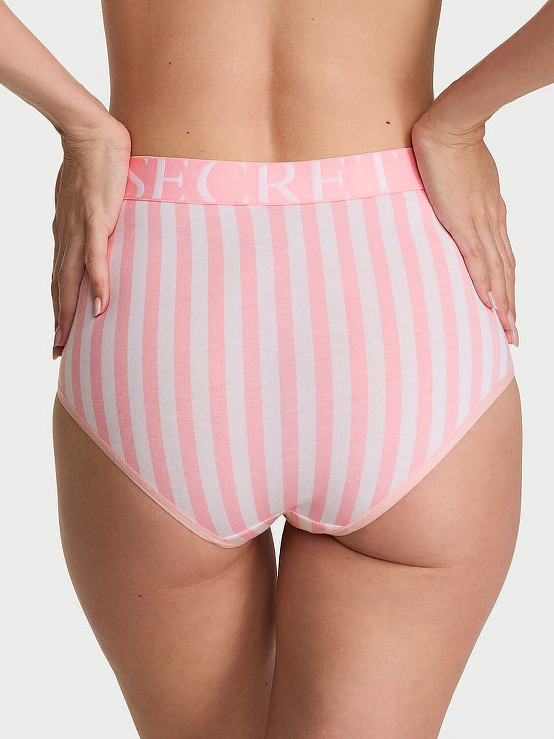 vs Cotton Exploded Logo Cotton Modern Brief Panty Pretty Blossom Stripes 2 of 3 