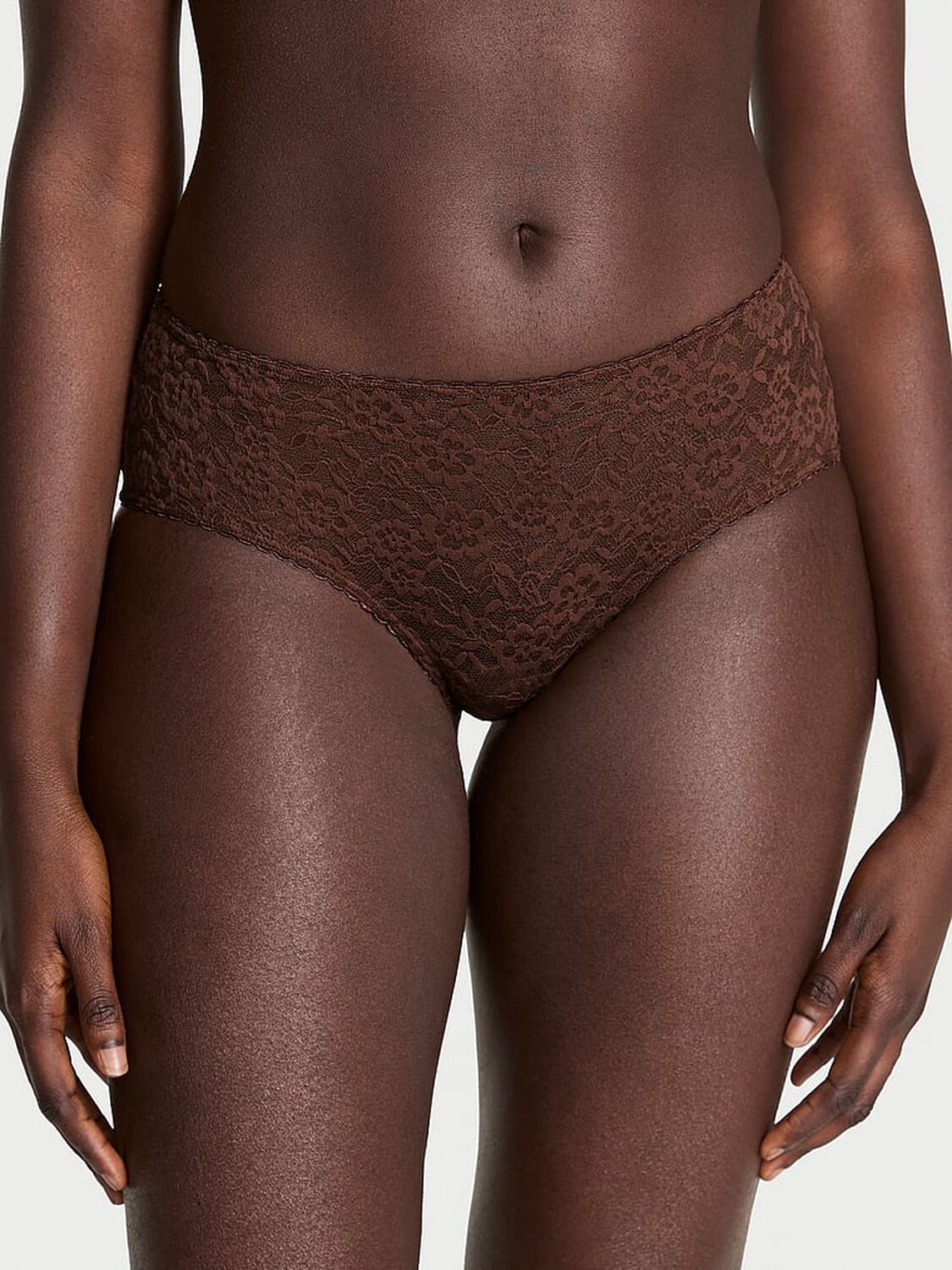 vs The Lacie Lacie Lace-Up Bow Cheeky Panty Ganache 1 of 5 