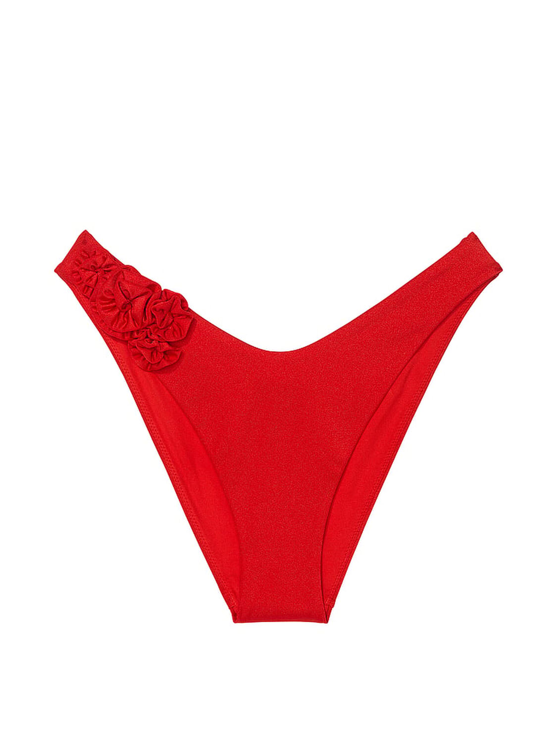 vs Victoria's Secret Swim Rosette Brazilian Bikini Bottom Bright Vermillion 3 of 3 