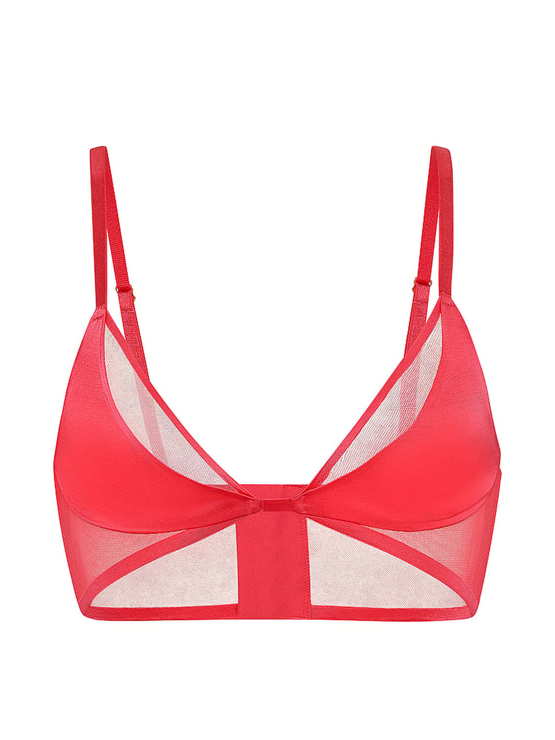 vs Very Sexy Sheer Reveal Unlined Modern Bralette Hot Coral 3 of 4 