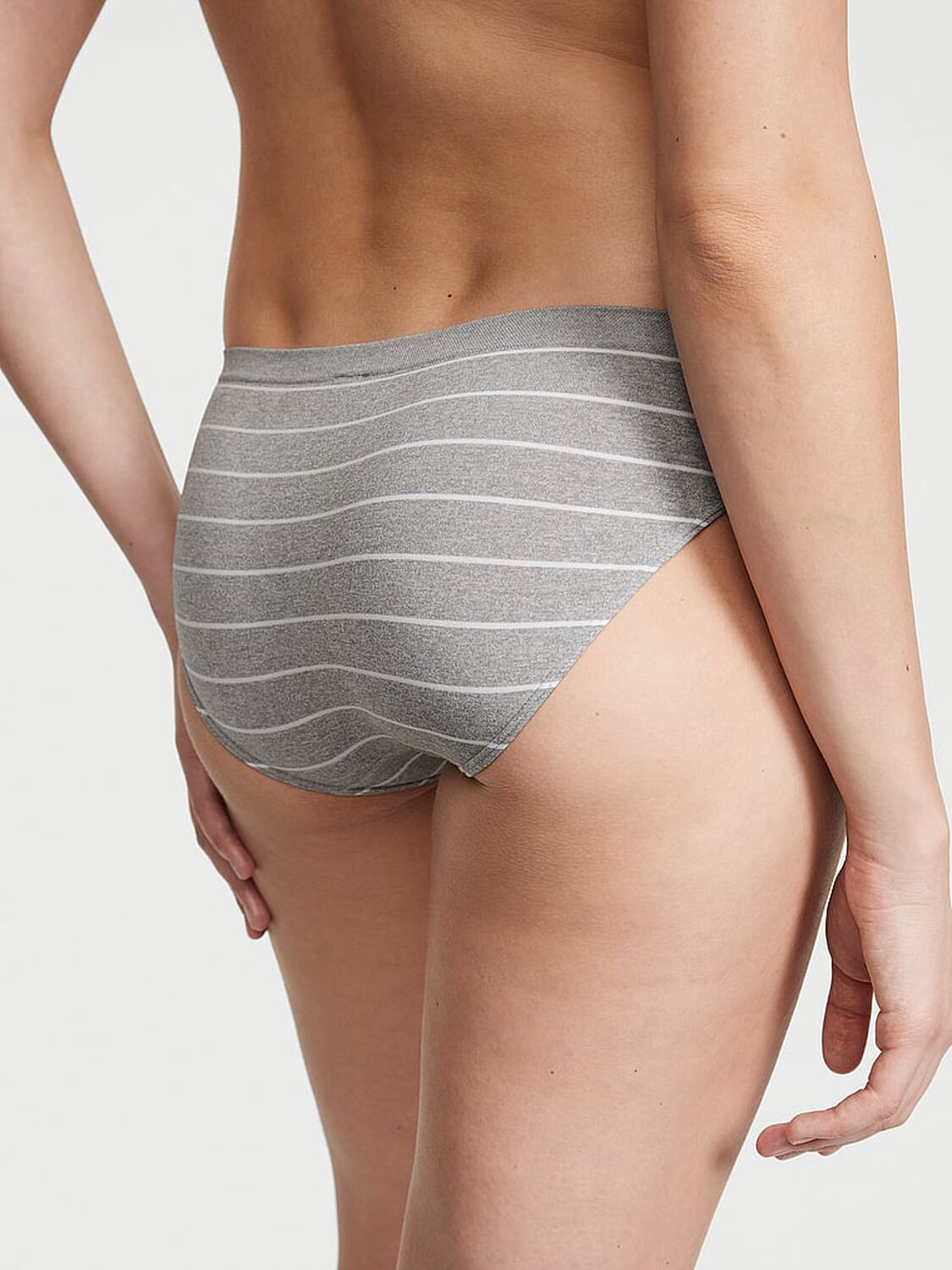 vs Seamless Seamless Bikini Panty Heather Grey Stripes 2 of 3 