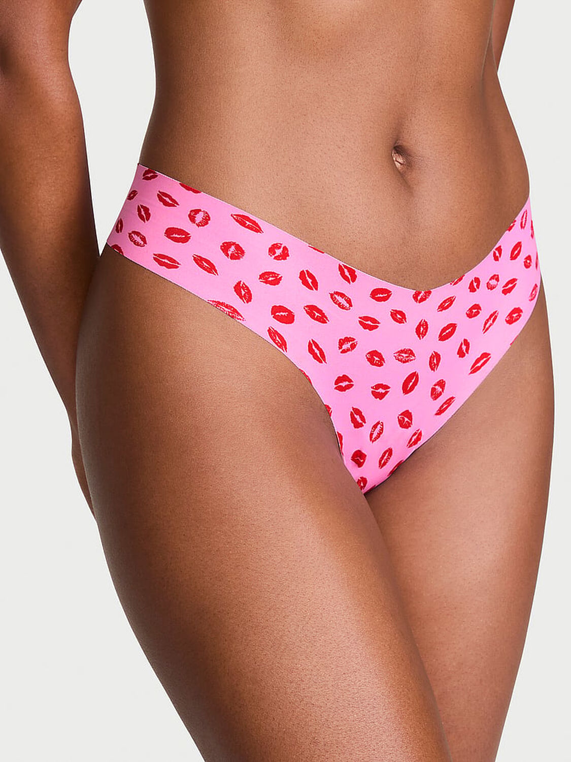 vs No-Show No-Show Thong Panty Pink Sugar Ground Lips 1 of 2 