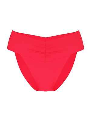 Essential Cinched High-Waist Bikini Bottom
