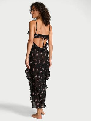 Wisteria Sheer Chiffon Long Slip Dress