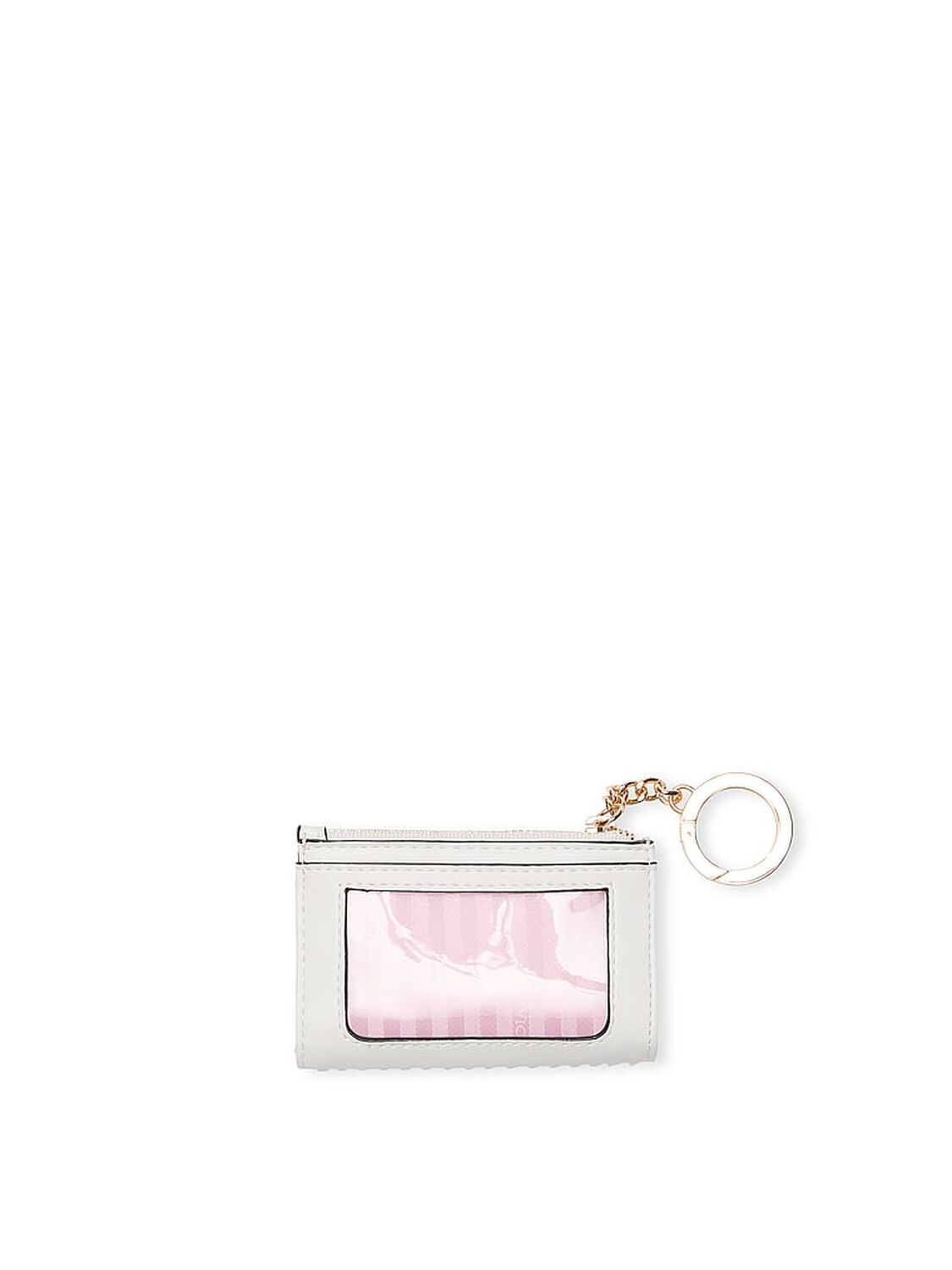 vs Victoria's Secret Foldover Card Case Keychain Coconut White 2 of 3 