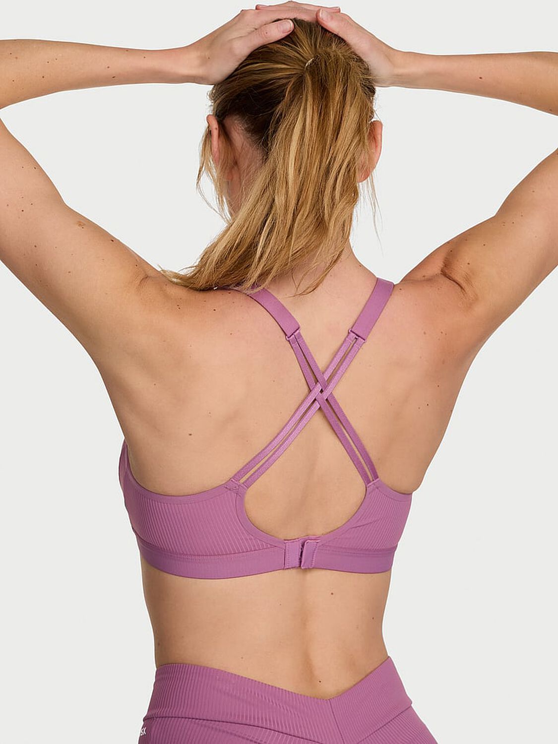 vs Vsx VSX Angel&trade; Elevate Rib Sports Bra Violet Frost 2 of 3 