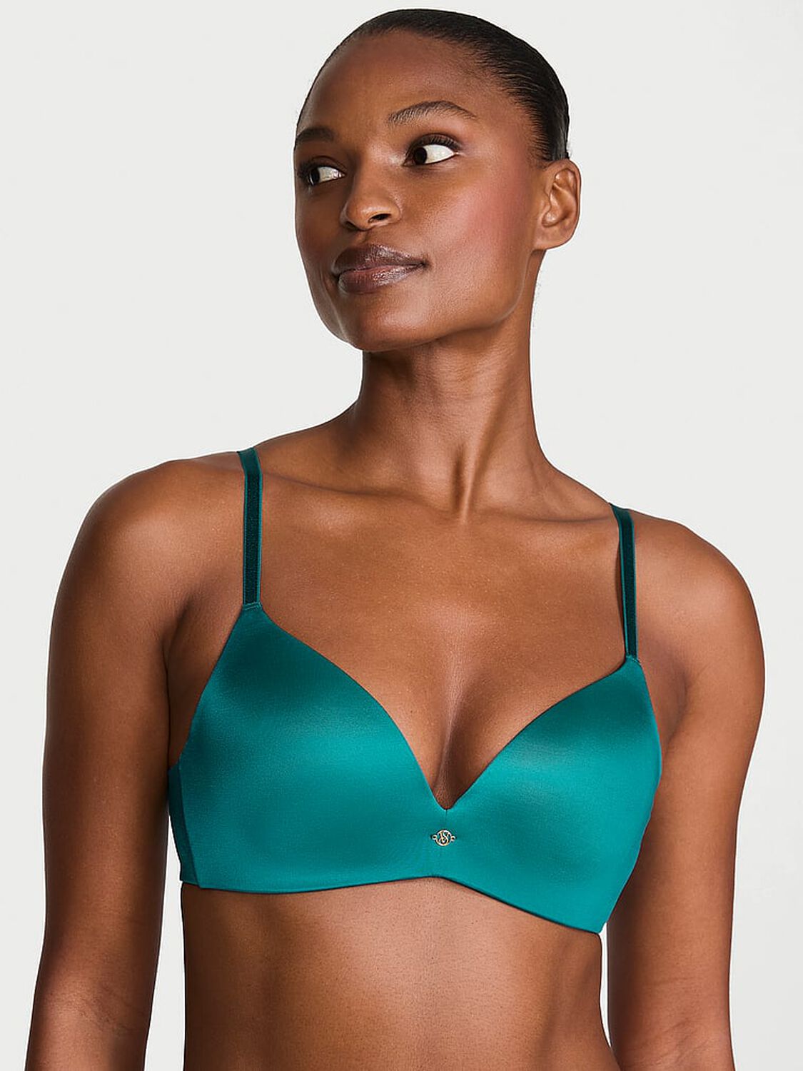 vs Very Sexy So Obsessed Smooth Wireless Push-Up Bra True Teal 1 of 4 