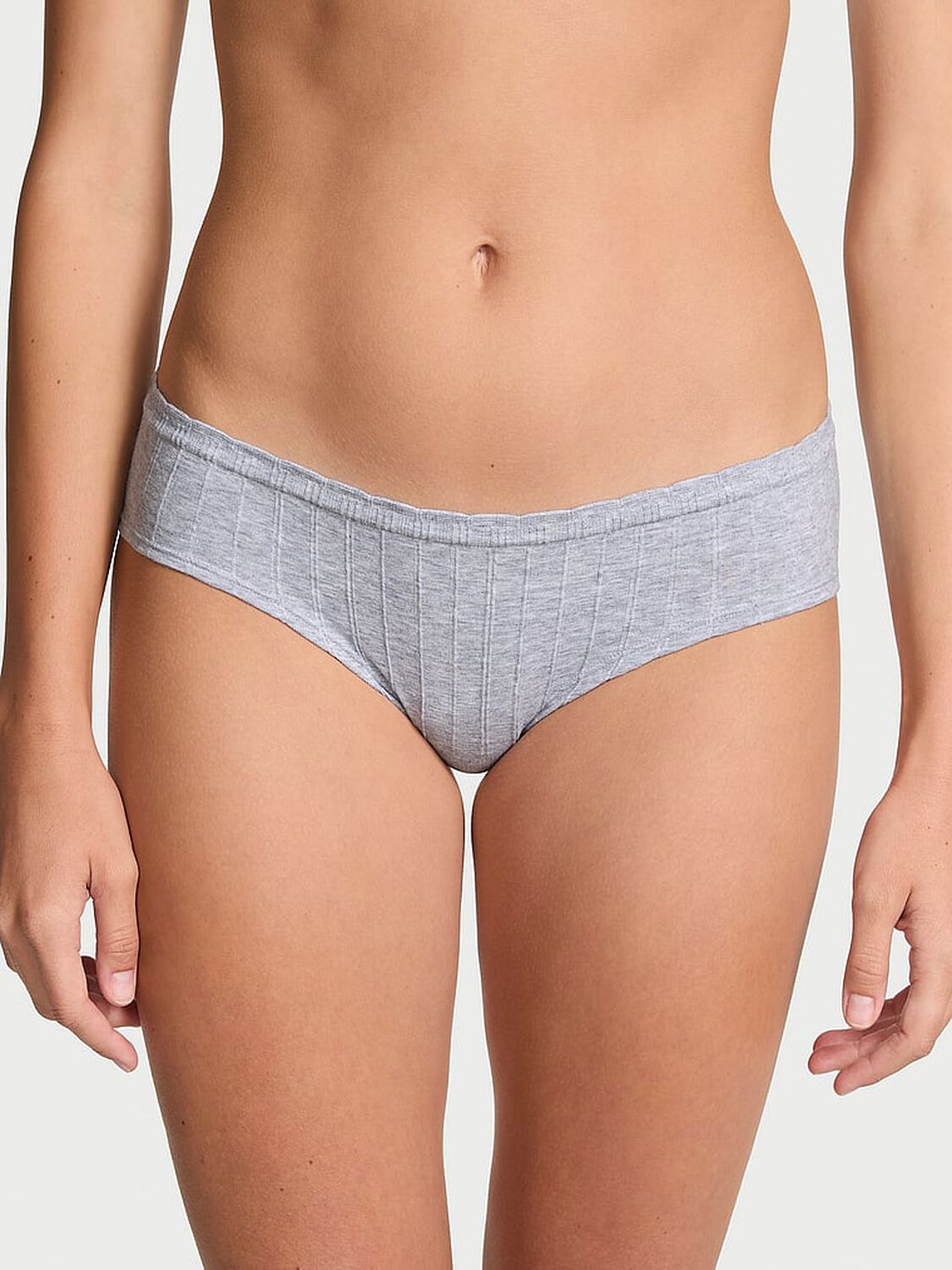 vs Seamless Seamless Cotton Rib Hiphugger Panty Medium Heather Grey 3 of 3 