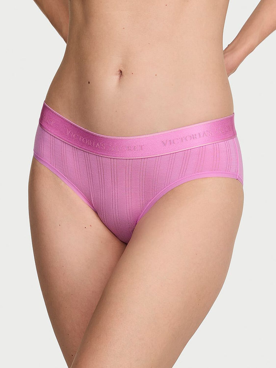 vs Cotton SoSoft&trade; Modal Ultra-Fine Logo Hiphugger Panty Pink Lilac 1 of 3 