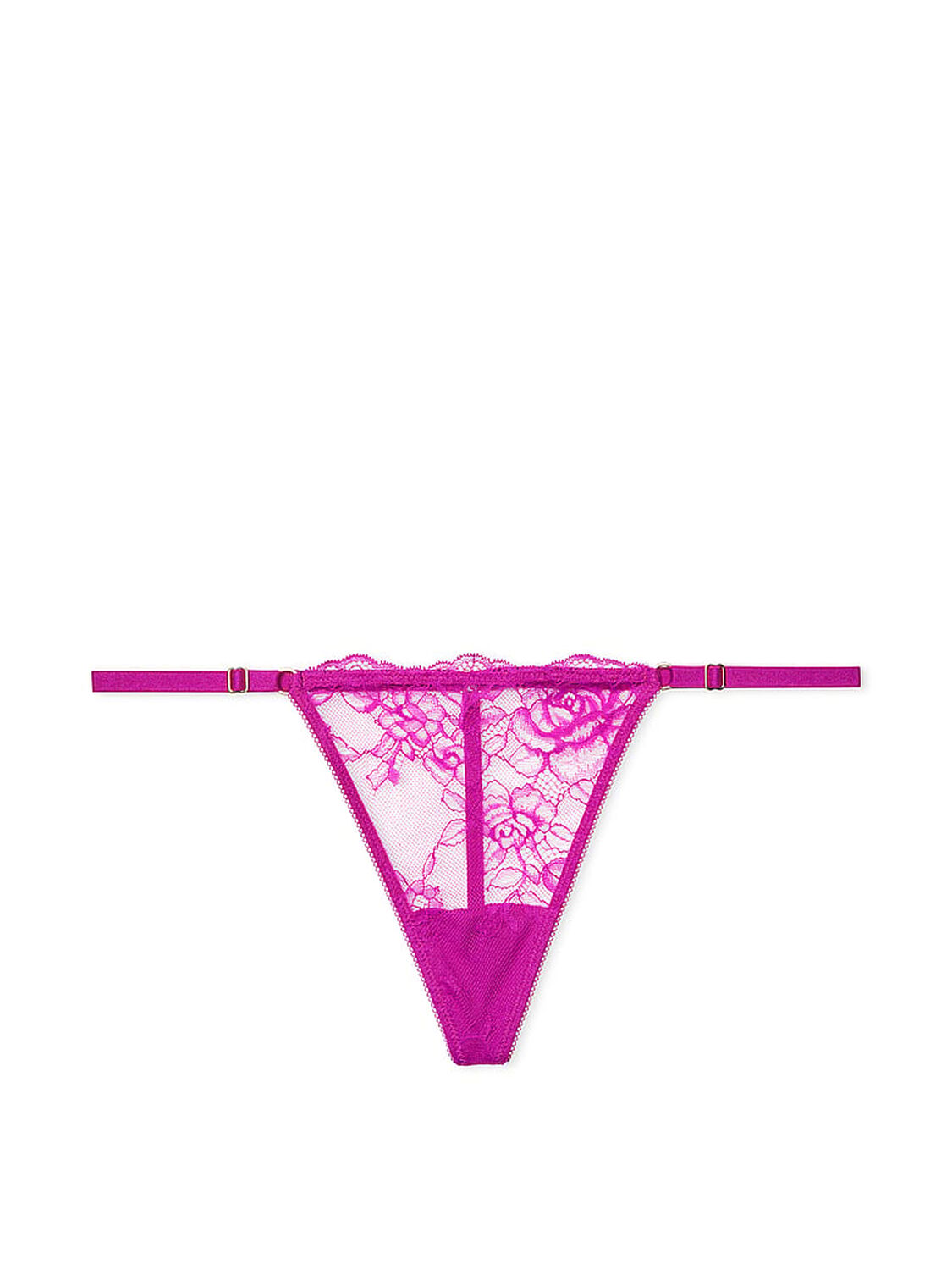 vs Very Sexy Rose Lace Adjustable V-String Panty Outrageous Pink 3 of 4 