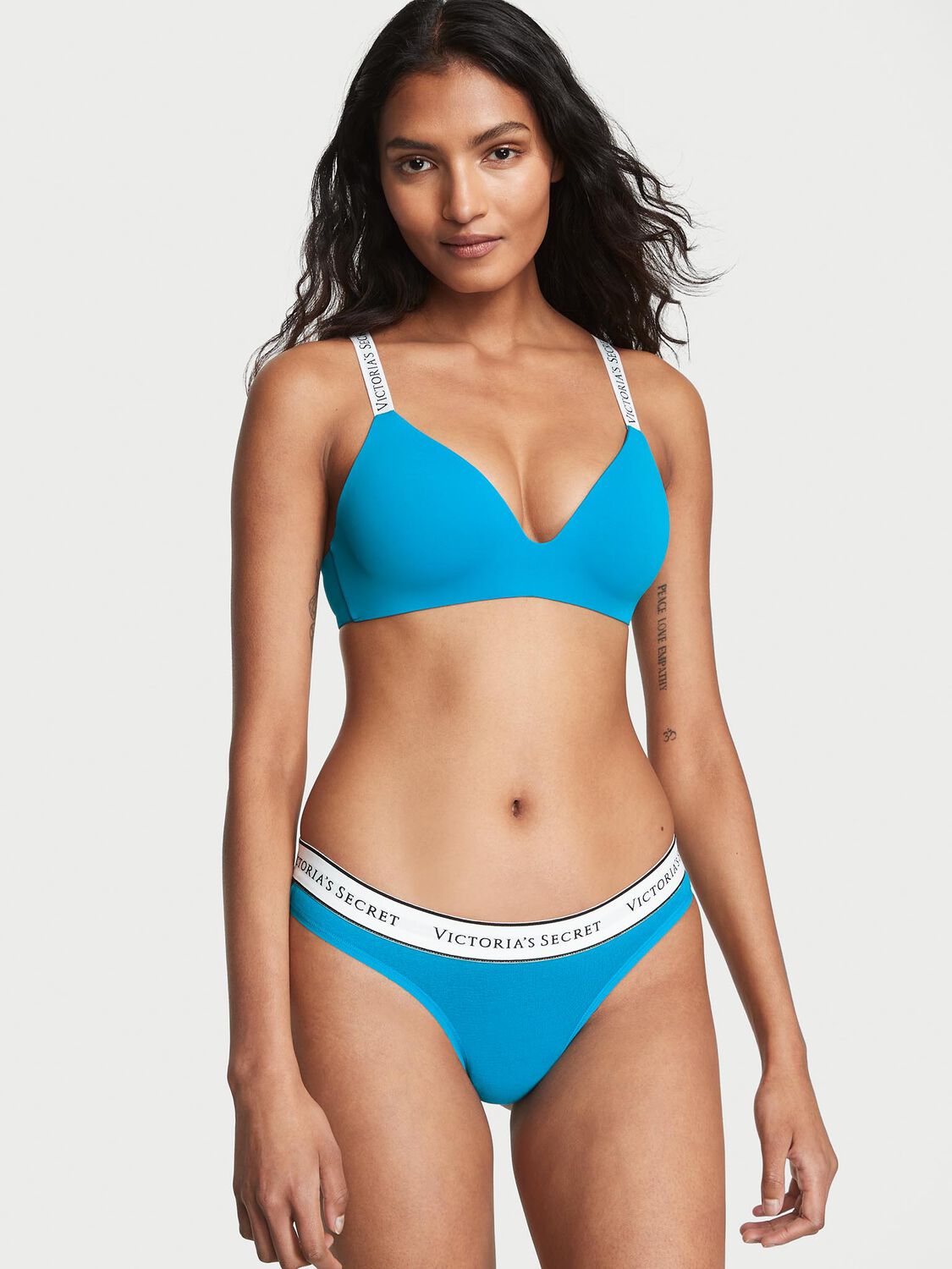 vs Cotton Logo Cotton Thong Panty High Dive 1 of 3 