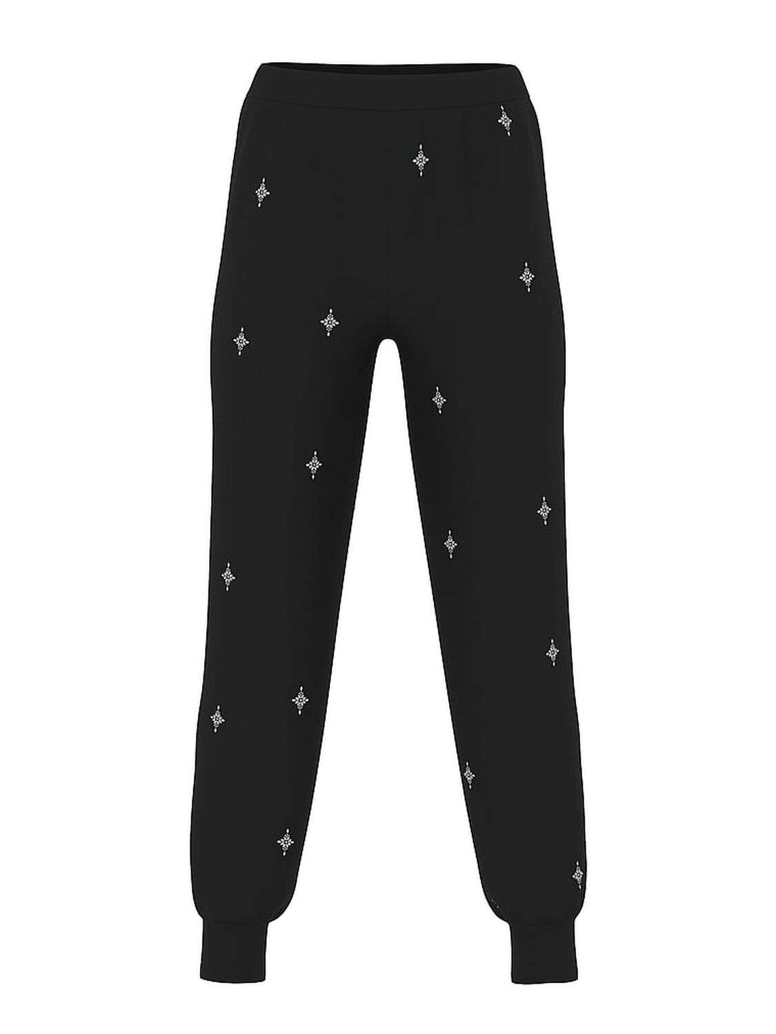 vs Victoria's Secret Luxe Knit Crystal Sparkle Jogger Pants Black 1 of 1 
