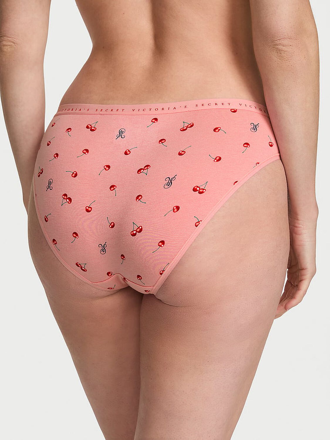 vs Victoria's Secret Stretch Cotton Bikini Panty Cherries 2 of 2 