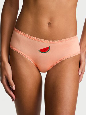 Cotton Lace-Waist Cheeky Panty