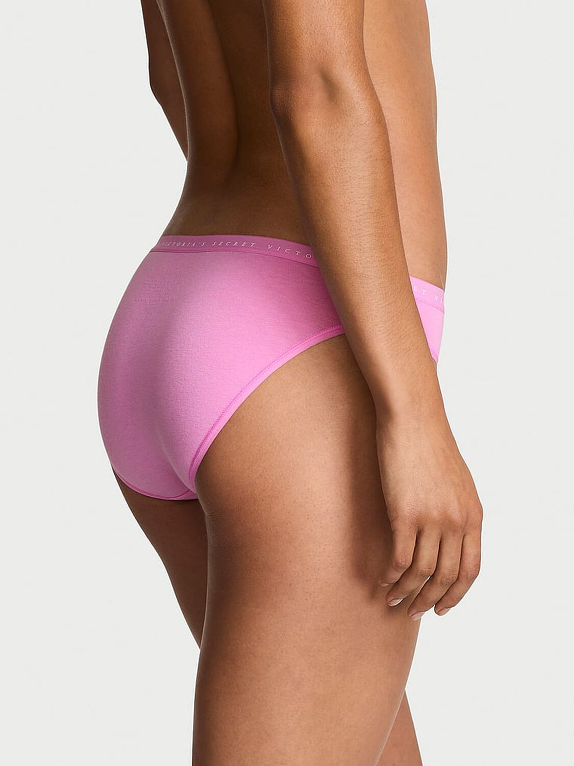 vs Victoria's Secret Stretch Cotton Bikini Panty Pink Lilac 2 of 2 