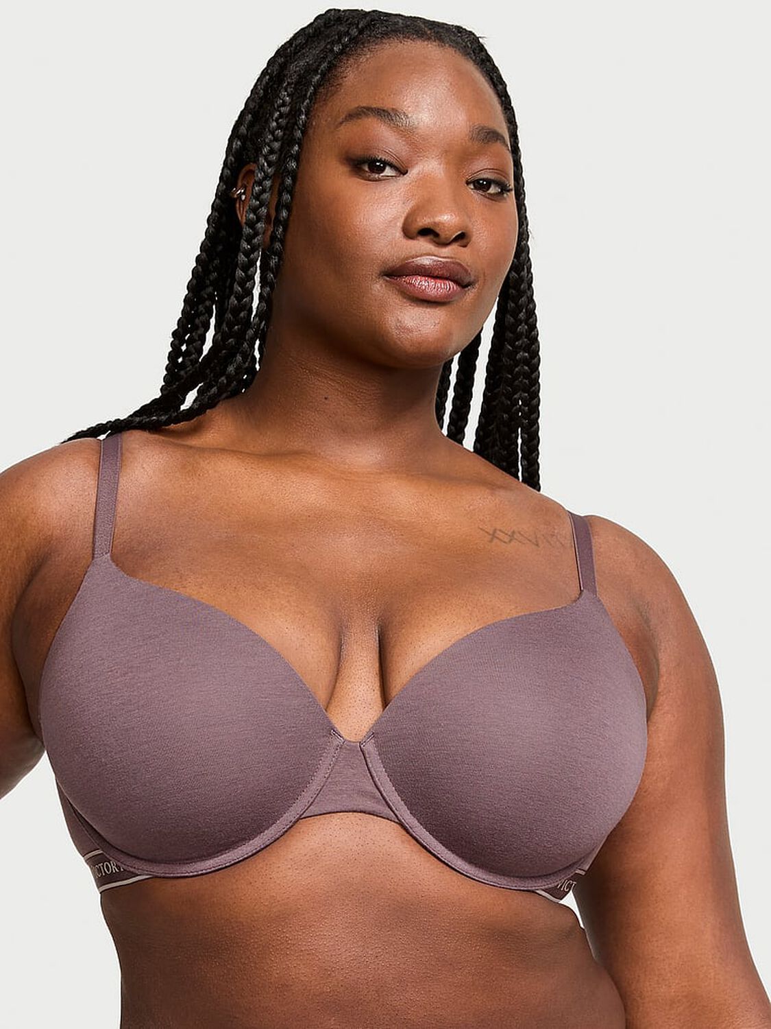 vs The T-Shirt Cotton Lightly Lined Demi Bra 1 of 4 
