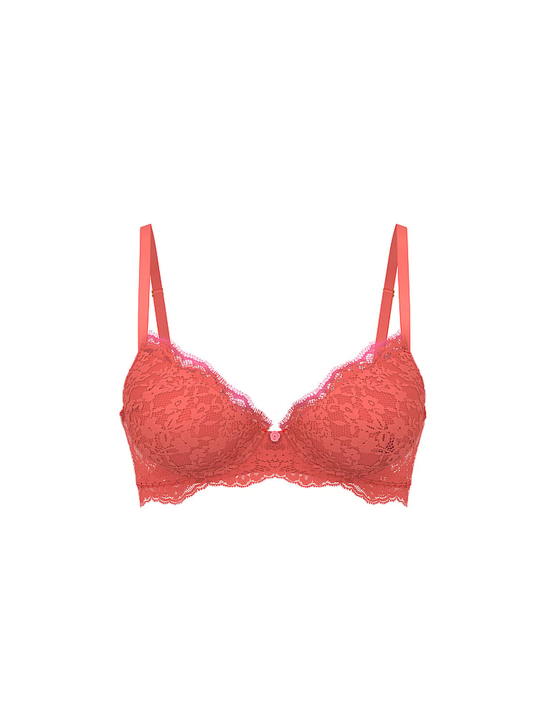 vs Dream Angels Lace Push-Up Bra Cactus Flower 3 of 4 