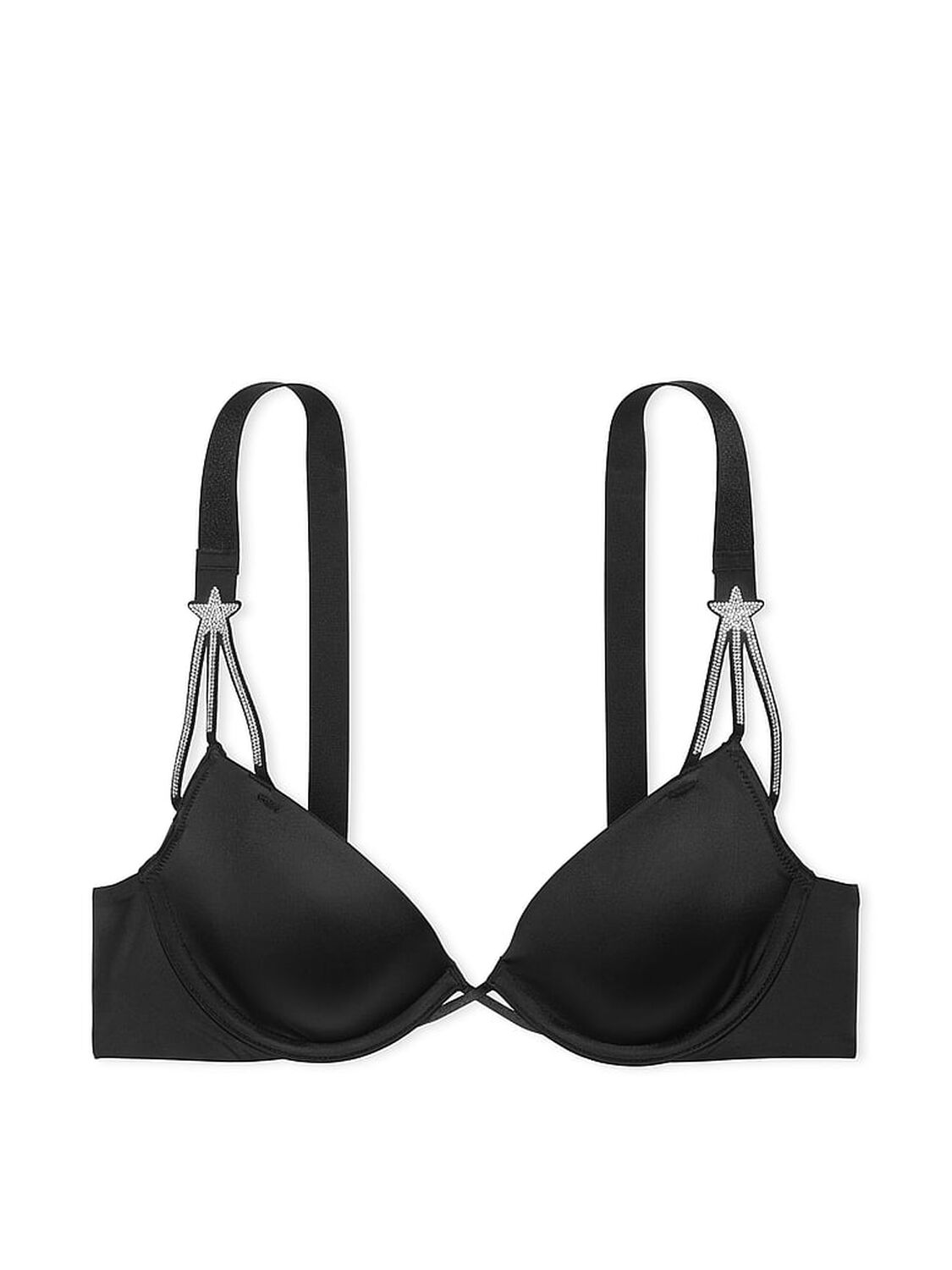 vs Very Sexy Starstruck Shine Strap Lightly Lined Low-Cut Demi Bra Black 3 of 3 
