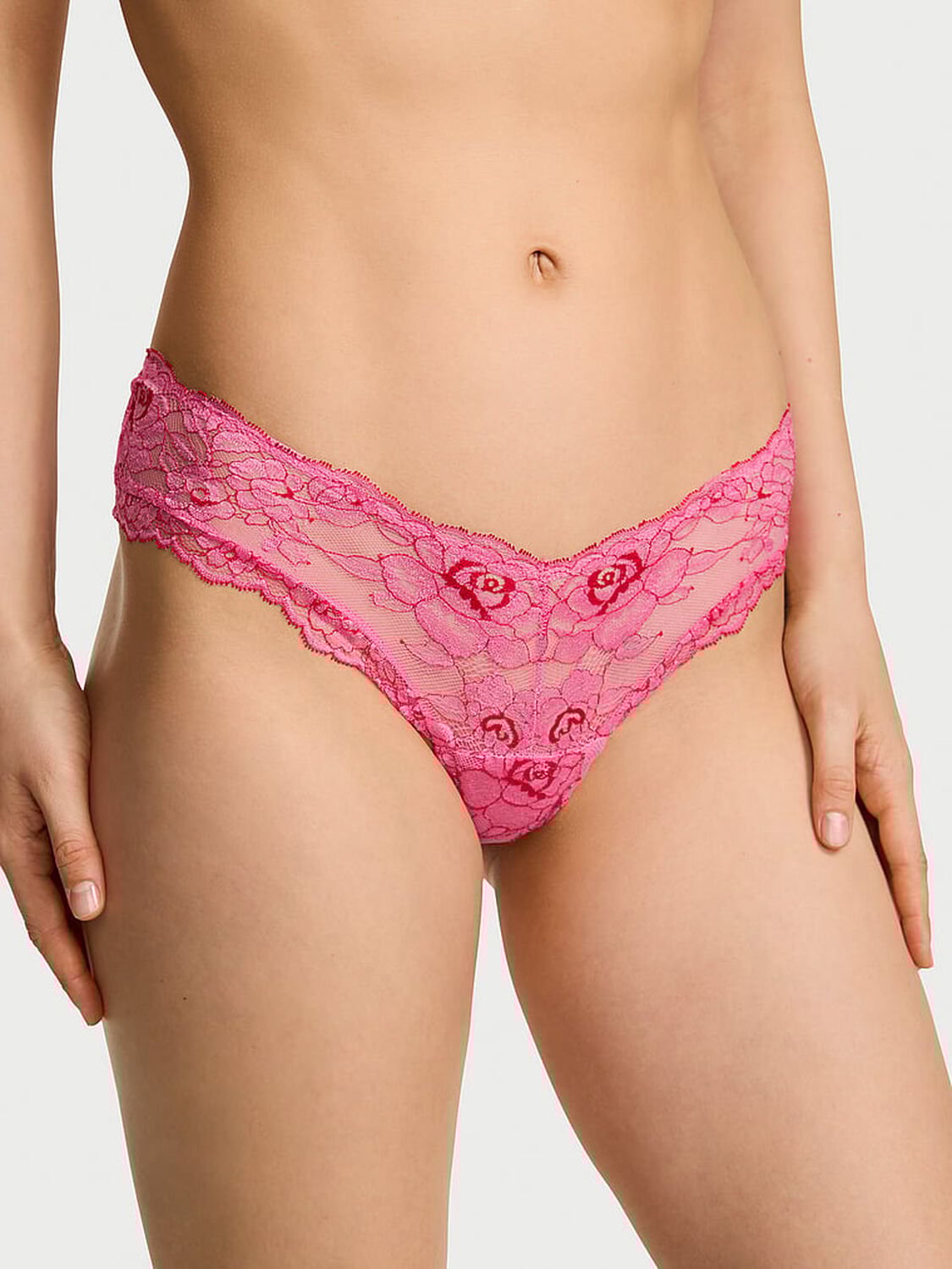 vs Very Sexy Rose Lace High-Leg Cheeky Panty Rose Garden 1 of 3 