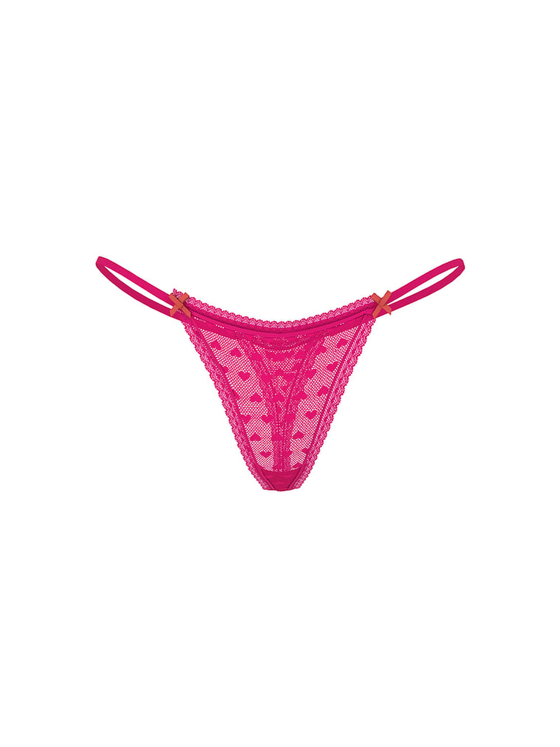 vs The Lacie Heart Lace String Thong Panty Pop Pink 3 of 3 