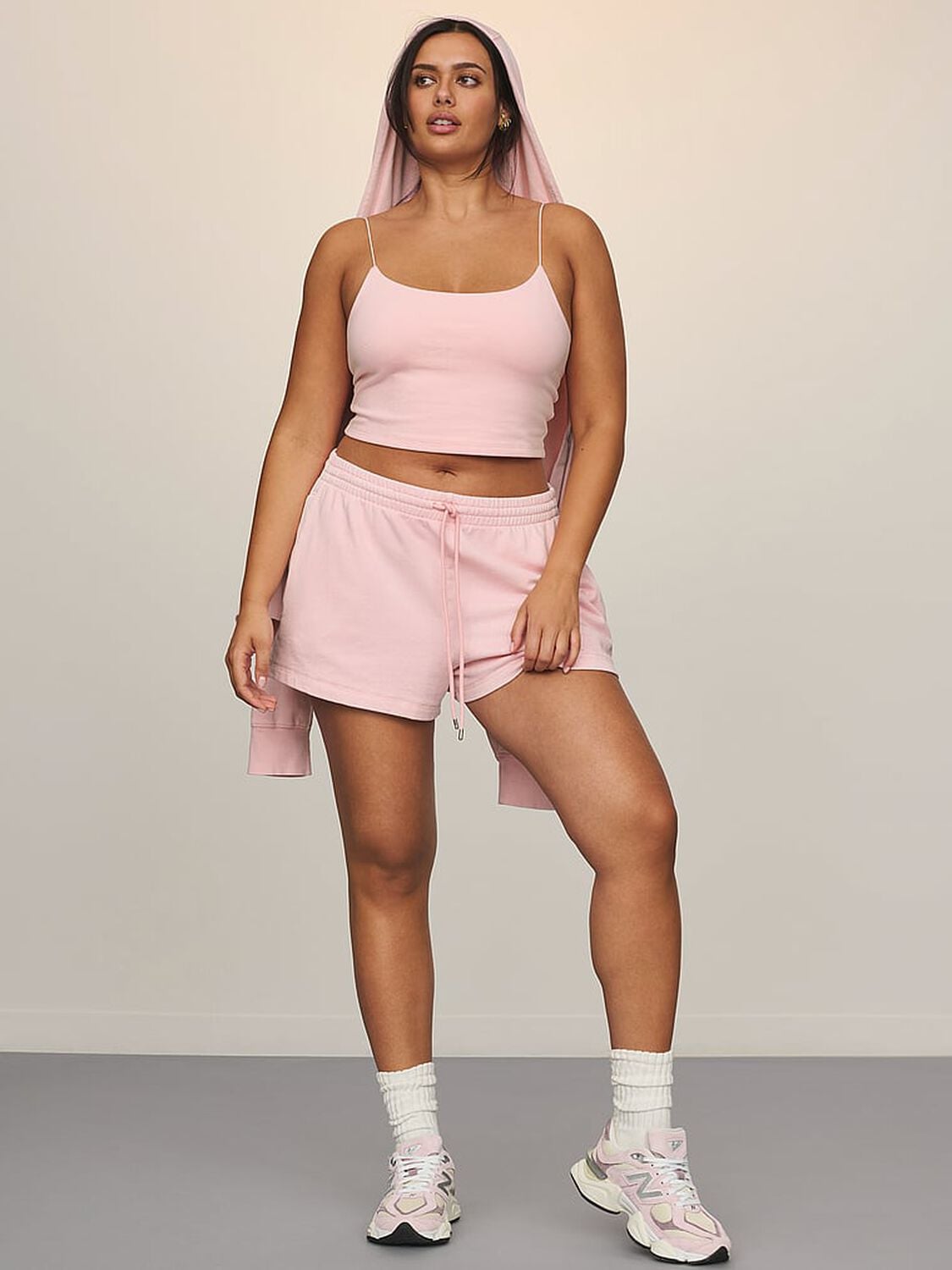 vs Angel Essentials Off-Duty Terry Lounge Shorts Pretty Blossom 3 of 3 