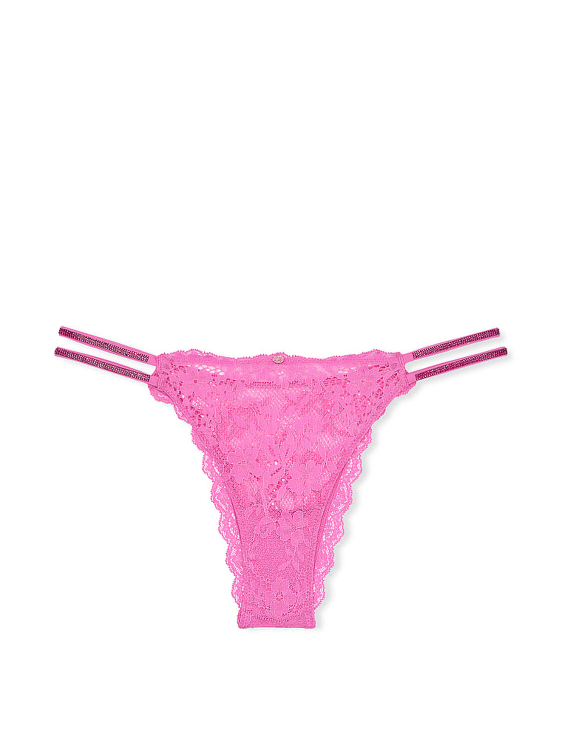 vs Dream Angels Twinkle Strap Lace Brazilian Panty New Peony 3 of 5 