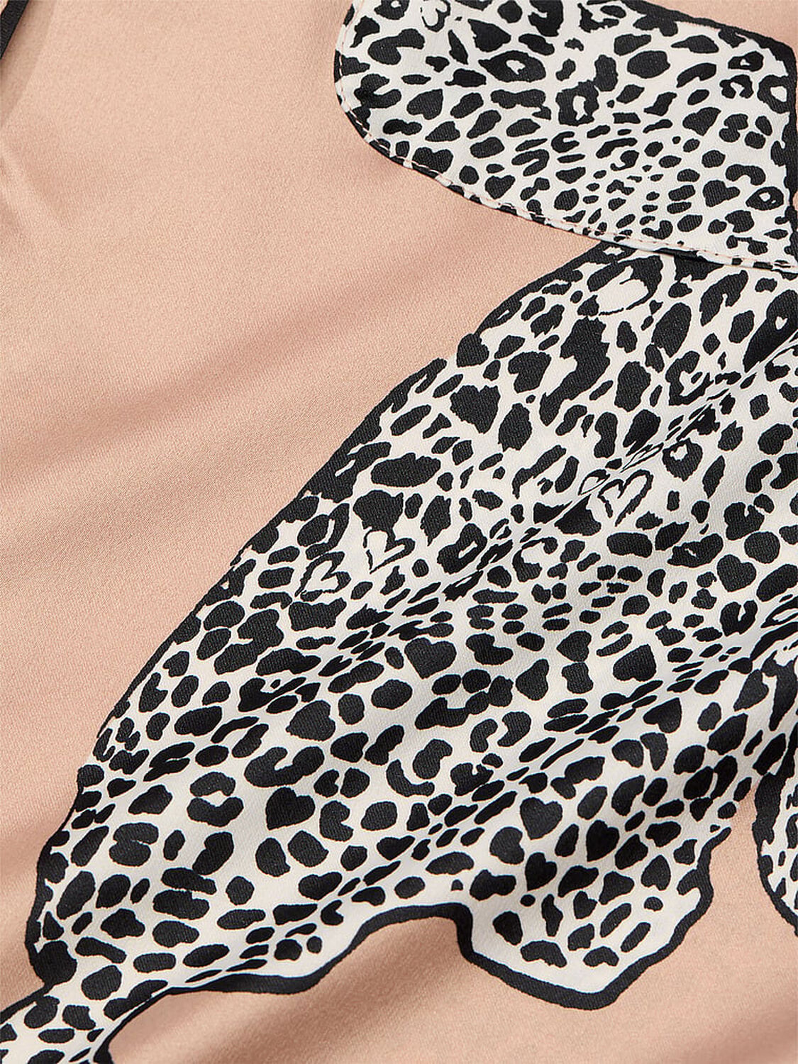 vs Victoria's Secret Satin Short Pajama Set Evening Blush Leopards 4 of 4 