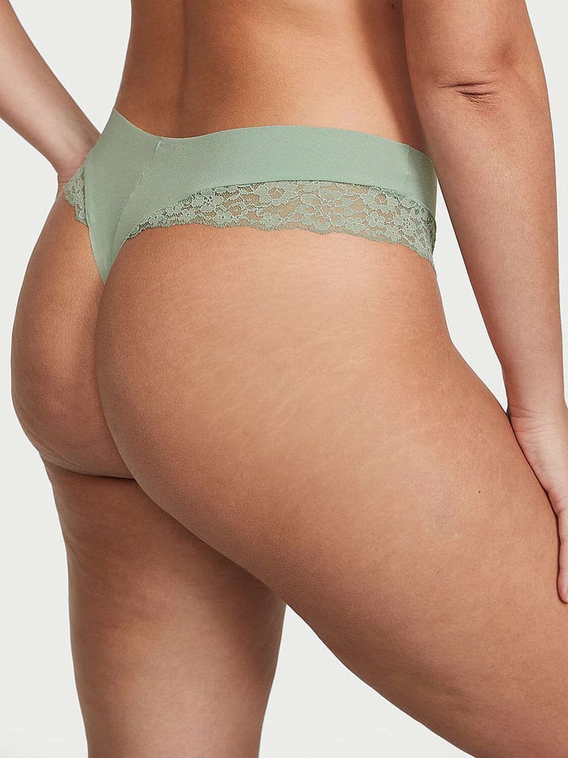 vs No-Show No-Show Lace-Trim Thong Panty 2 of 3 