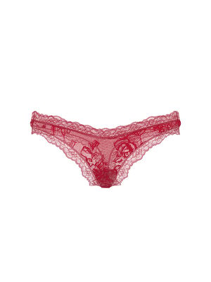 Rose Lace High-Leg Thong Panty