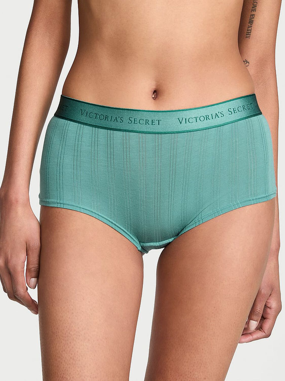vs Cotton Ultra-Fine Modal Logo Boyshort Panty Poppy 1 of 2 