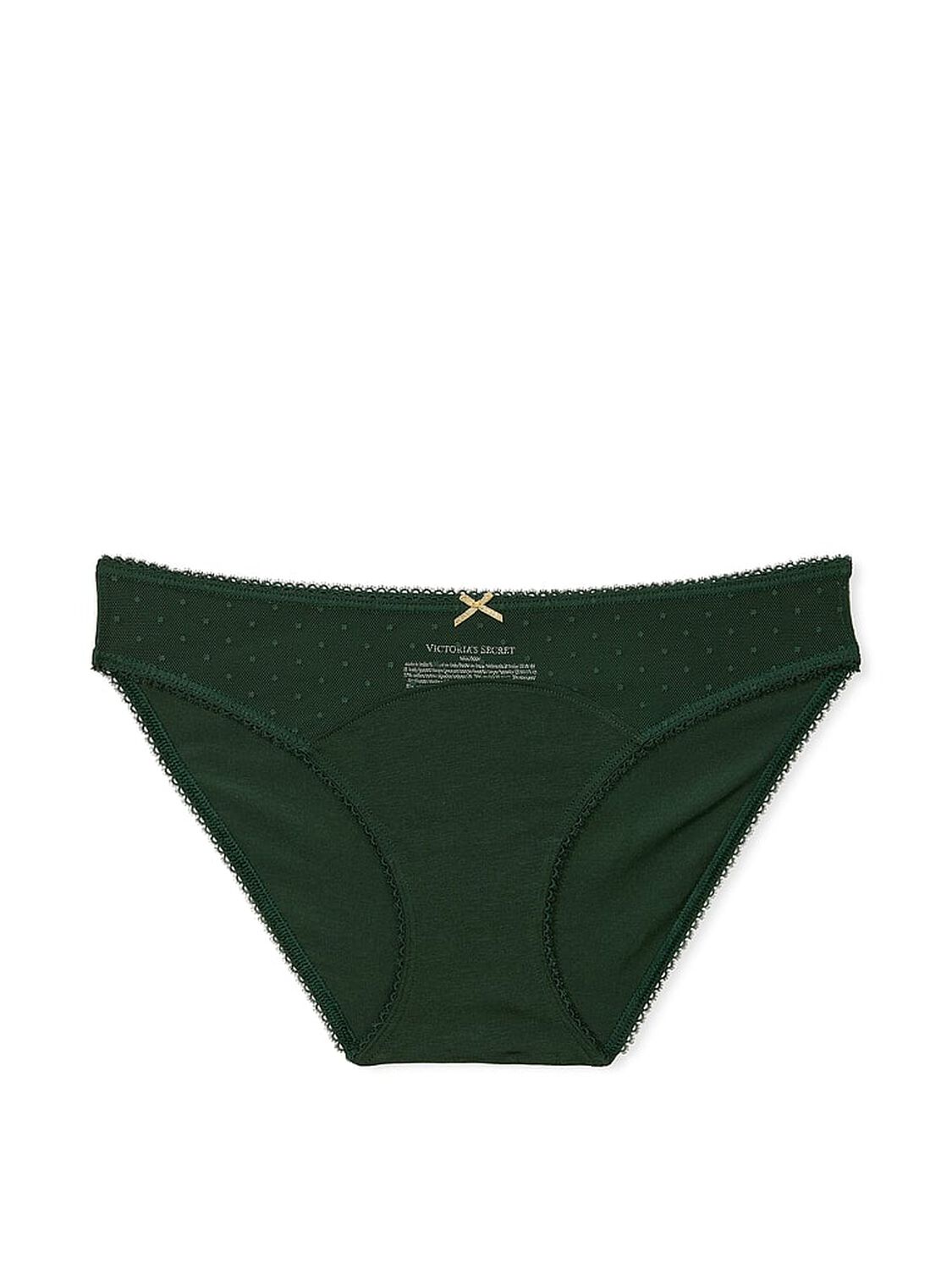 vs Victoria's Secret Stretch Cotton Dot Mesh Bikini Panty 1 of 1 