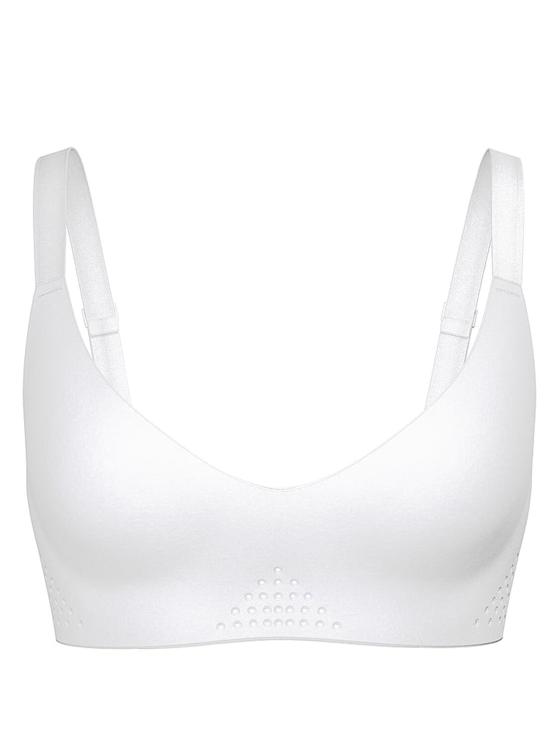 vs Vsx VSX Featherweight&trade; Medium V-Neck Sports Bra Vs White 3 of 3 