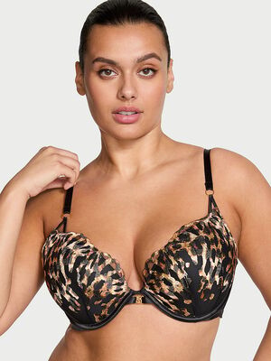 Leopard Embroidery Push-Up Bra