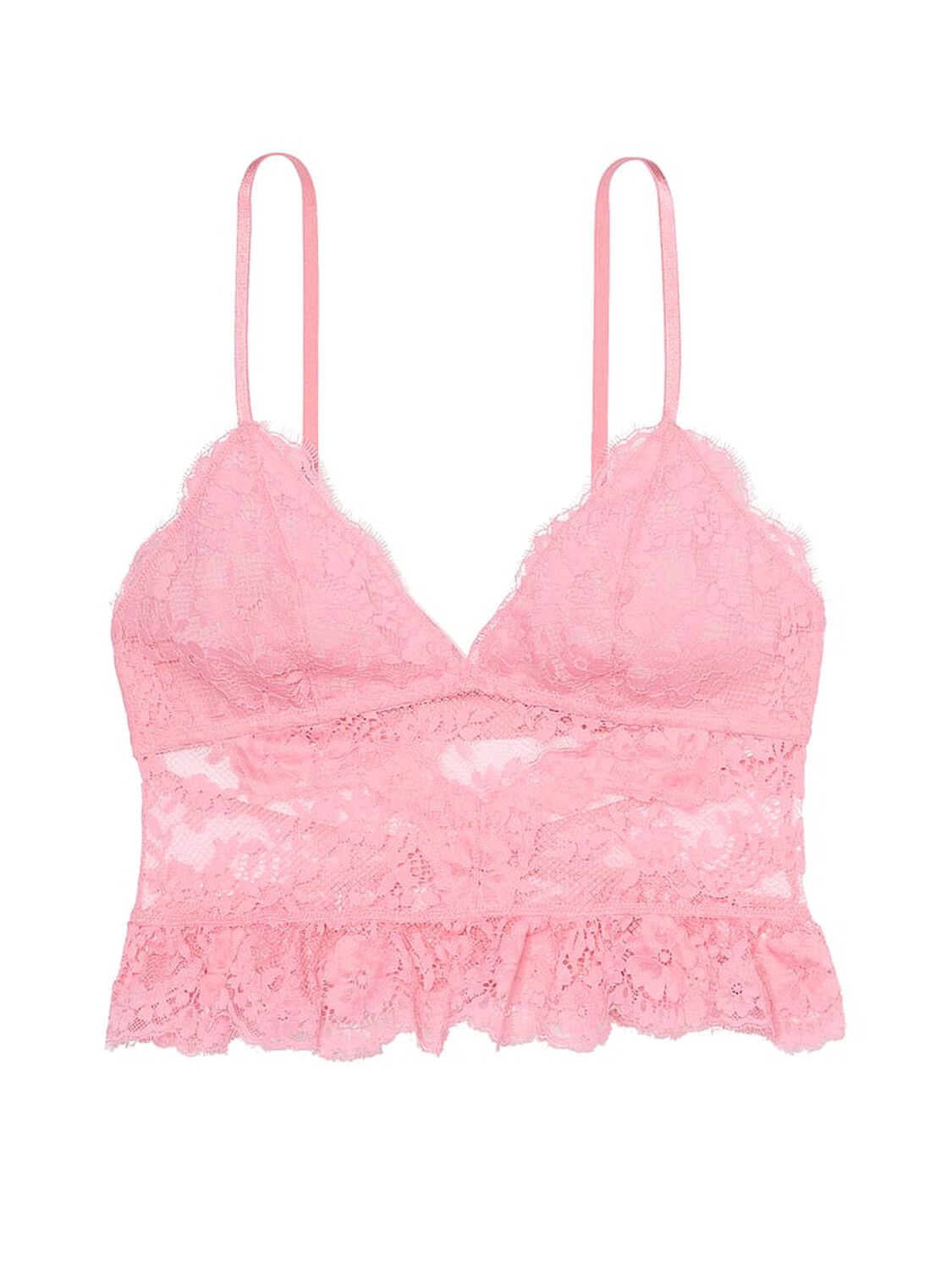 vs Victoria's Secret Dare to Dream Lace Flounce Bra Top 3 of 4 