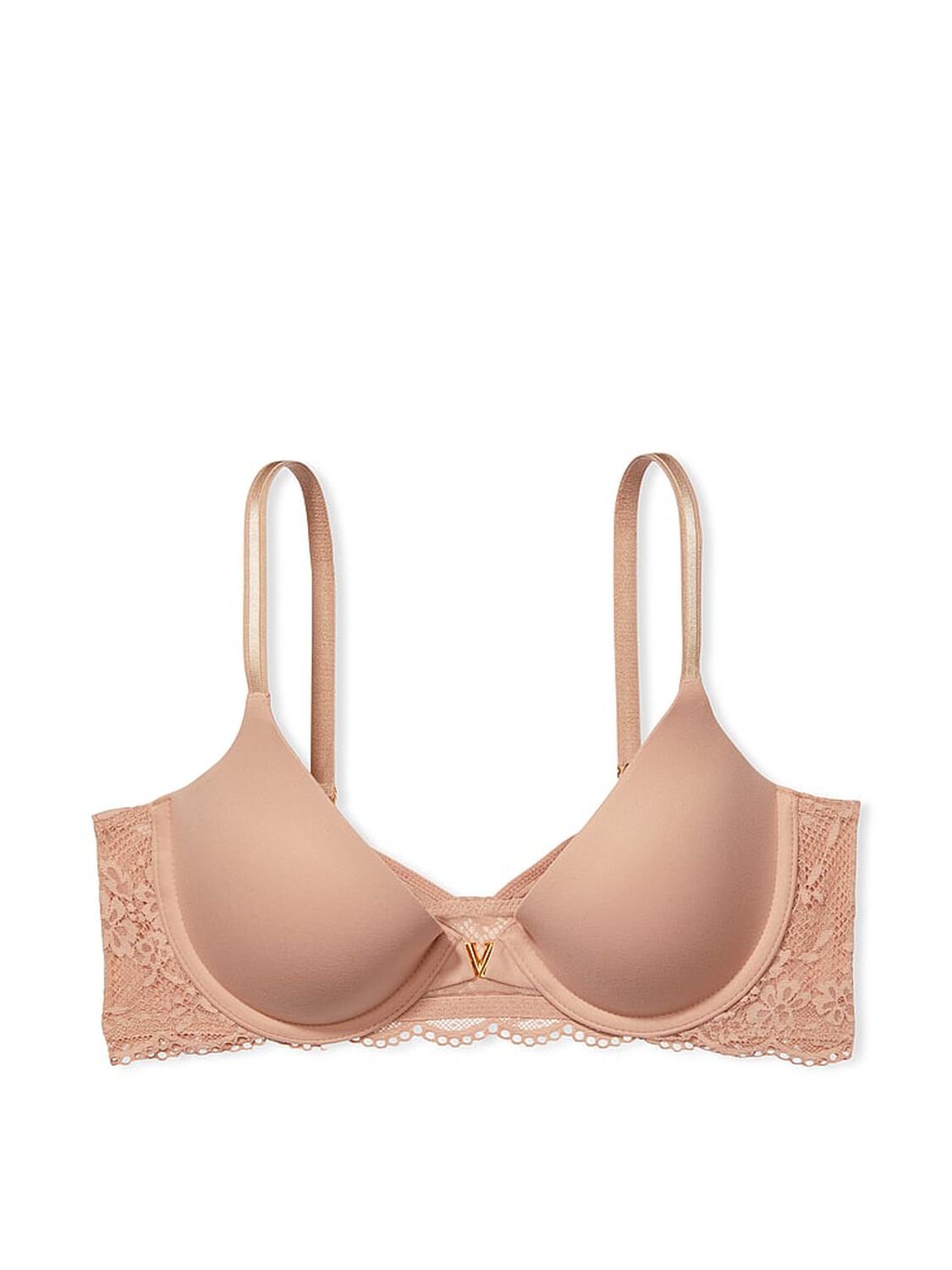 vs Love Cloud Uplift Light Push-Up Front Close Bra Sweet Nougat 3 of 3 