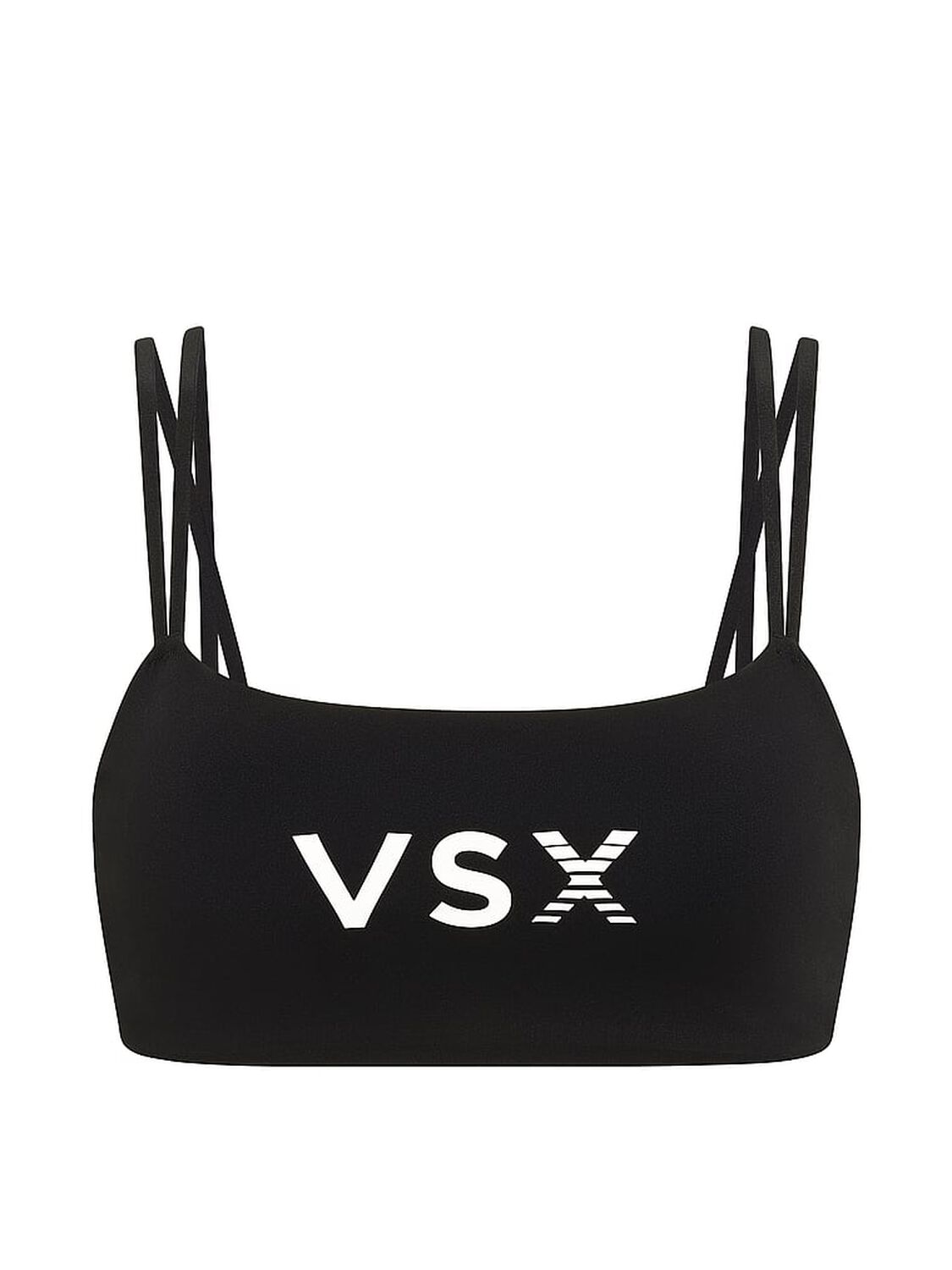 vs Vsx VSX Elevate&trade; Strappy Square-Neck Sports Bra Black 3 of 4 